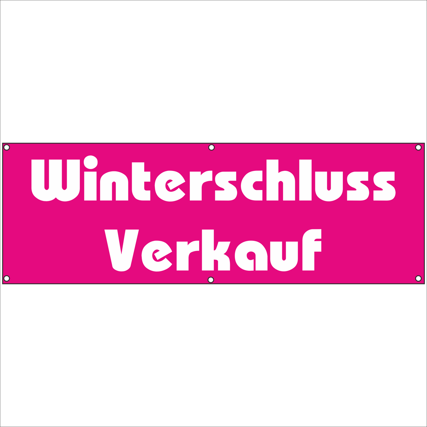Werbeplane - Gerüstplane - p059 - Winterschlussverkauf - NEU - Plane für Baustelle- Garten- Zaun oder Veranstaltung