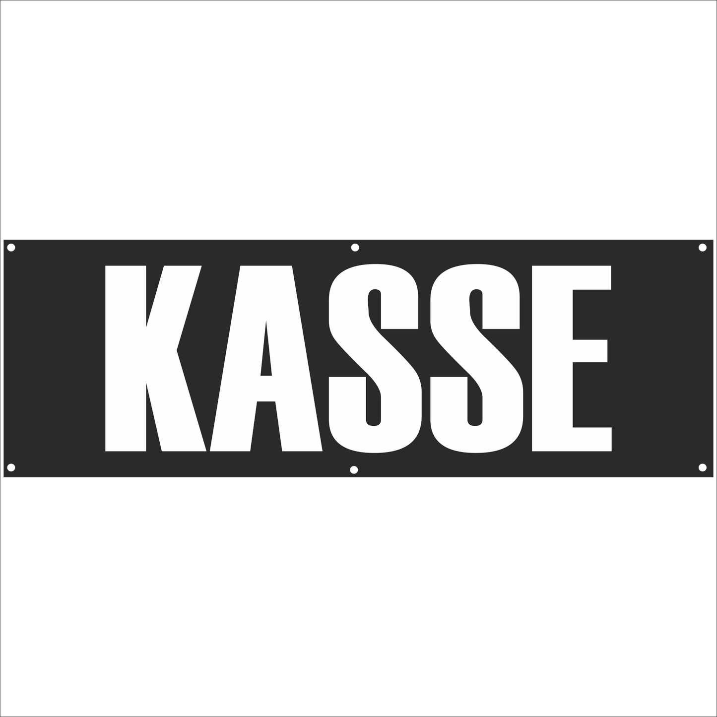 Werbeplane - Gerüstplane - p062 - KASSE - NEU - Plane für Baustelle- Garten- Zaun oder Veranstaltung