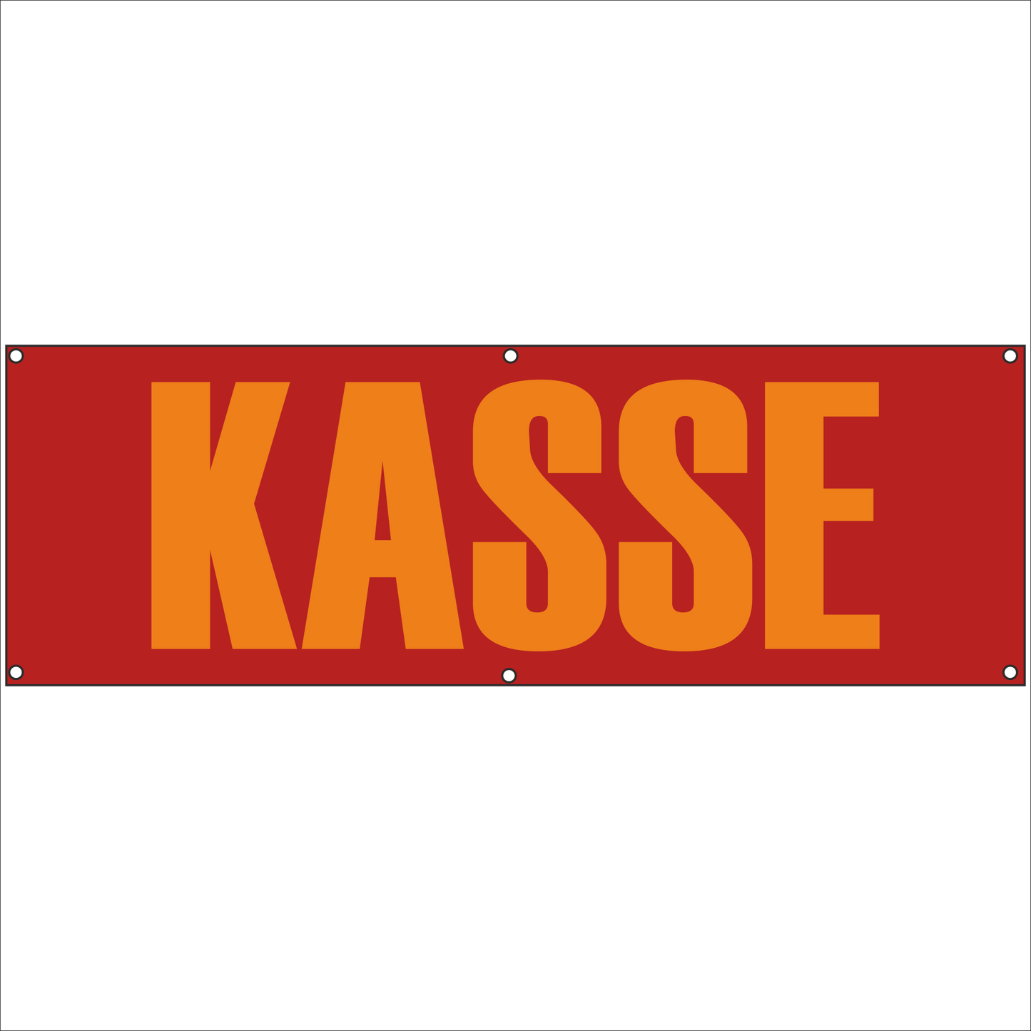Werbeplane - Gerüstplane - p062 - KASSE - NEU - Plane für Baustelle- Garten- Zaun oder Veranstaltung