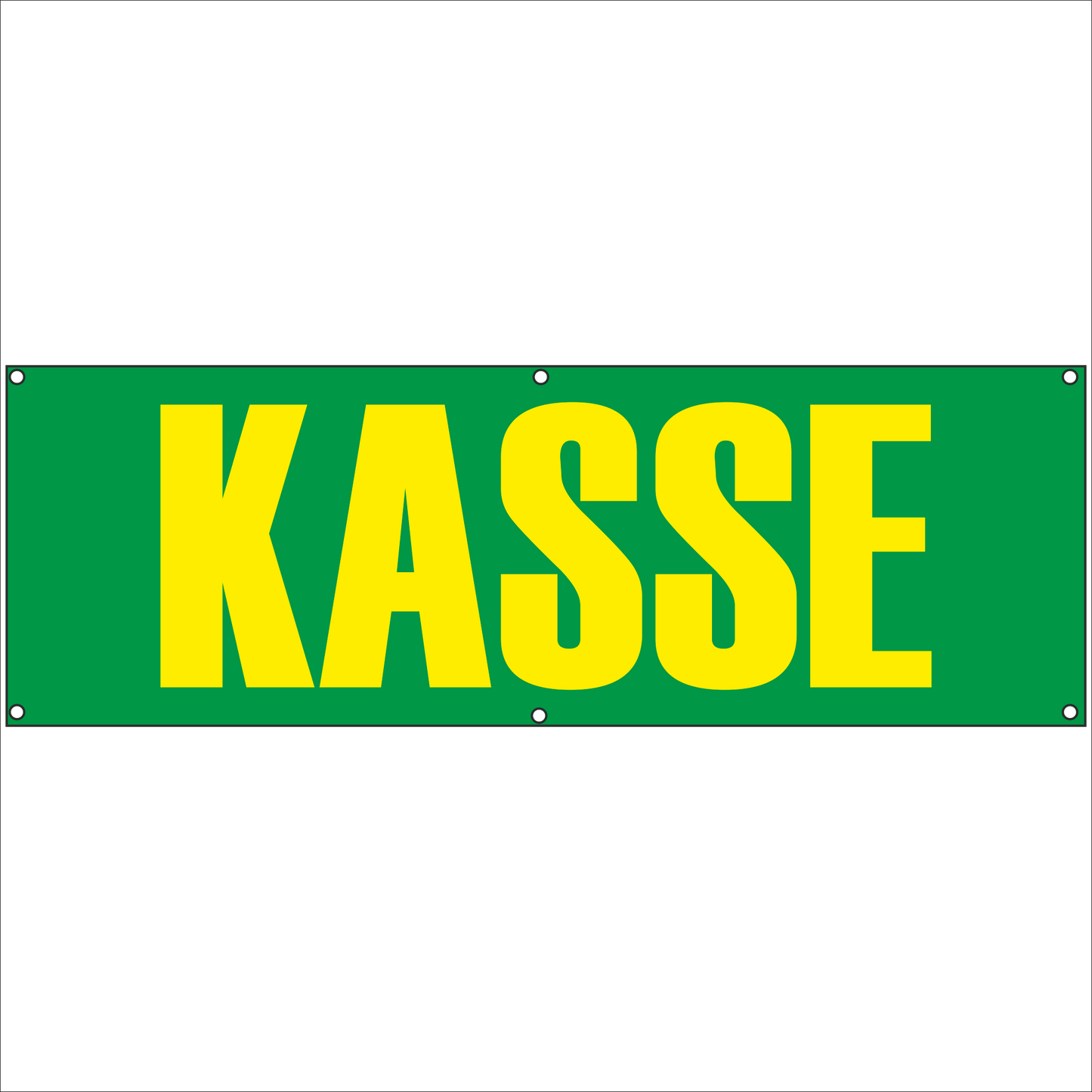 Werbeplane - Gerüstplane - p062 - KASSE - NEU - Plane für Baustelle- Garten- Zaun oder Veranstaltung