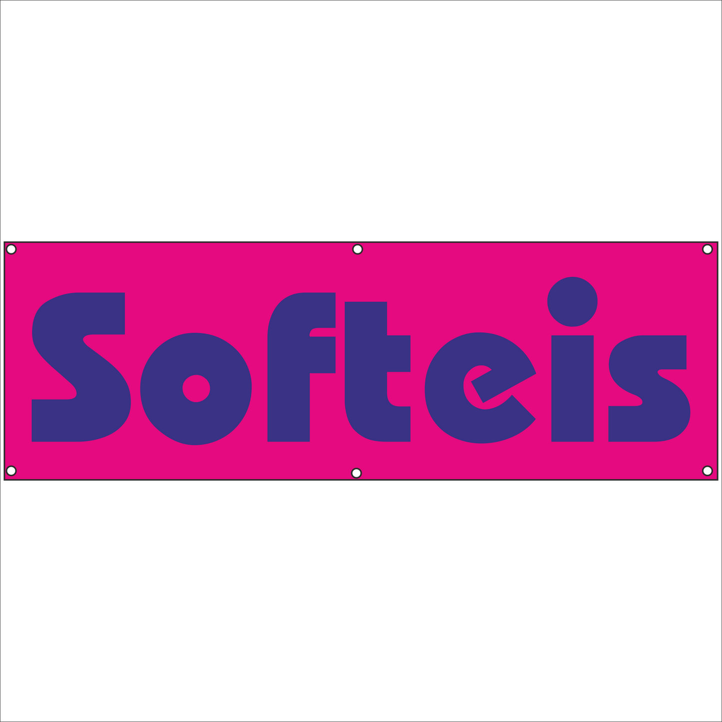 Werbeplane - Gerüstplane - p063 - SOFTEIS - NEU - Plane für Baustelle- Garten- Zaun oder Veranstaltung