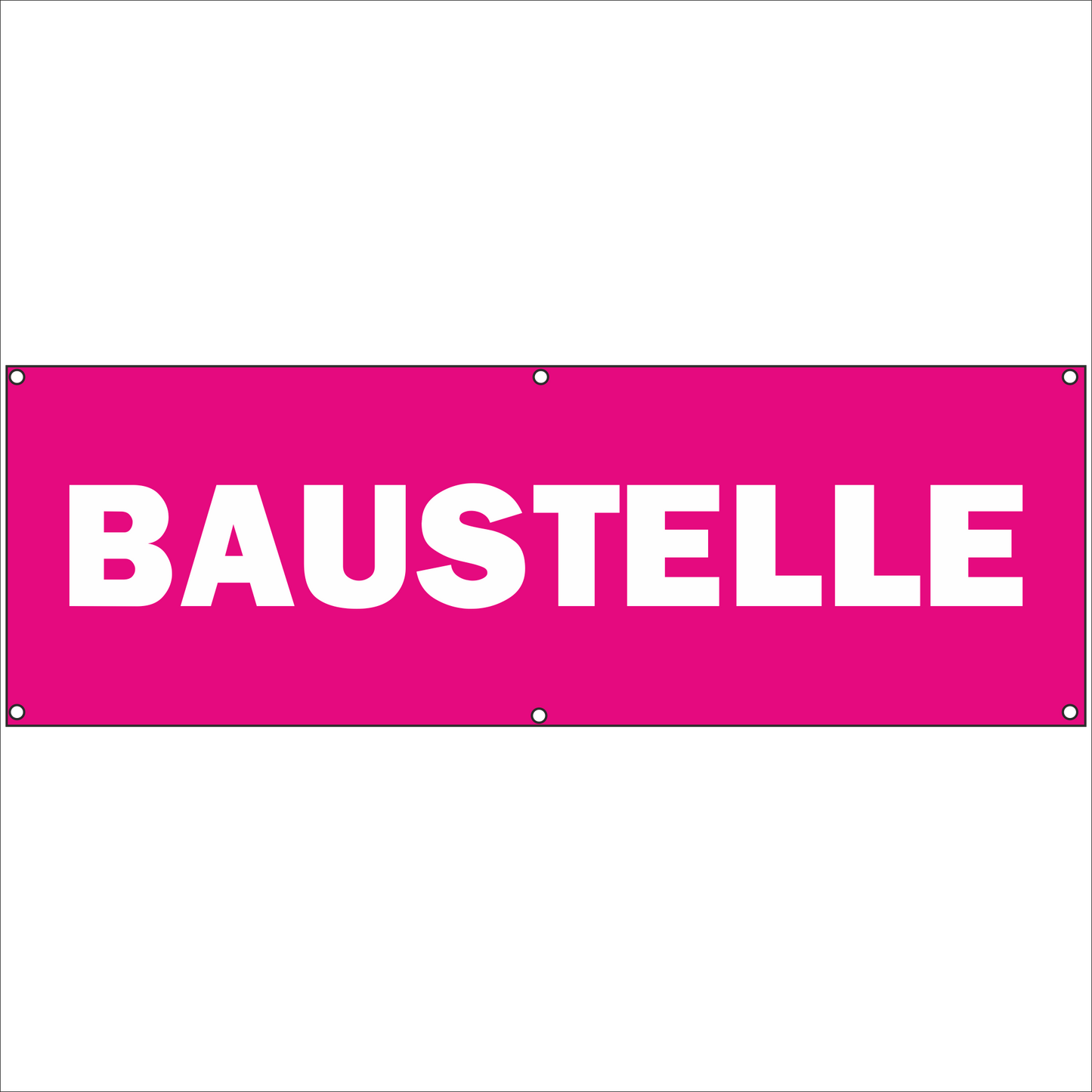 Werbeplane - Gerüstplane - p067 - BAUSTELLE - NEU - Plane für Baustelle- Garten- Zaun oder Veranstaltung
