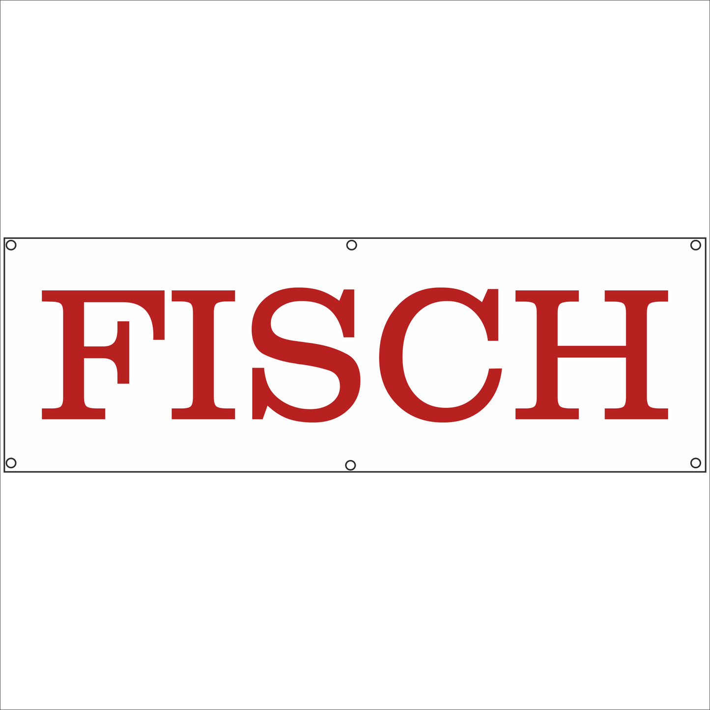 Werbeplane - Gerüstplane - p069 - FISCH - NEU - Plane für Baustelle- Garten- Zaun oder Veranstaltung