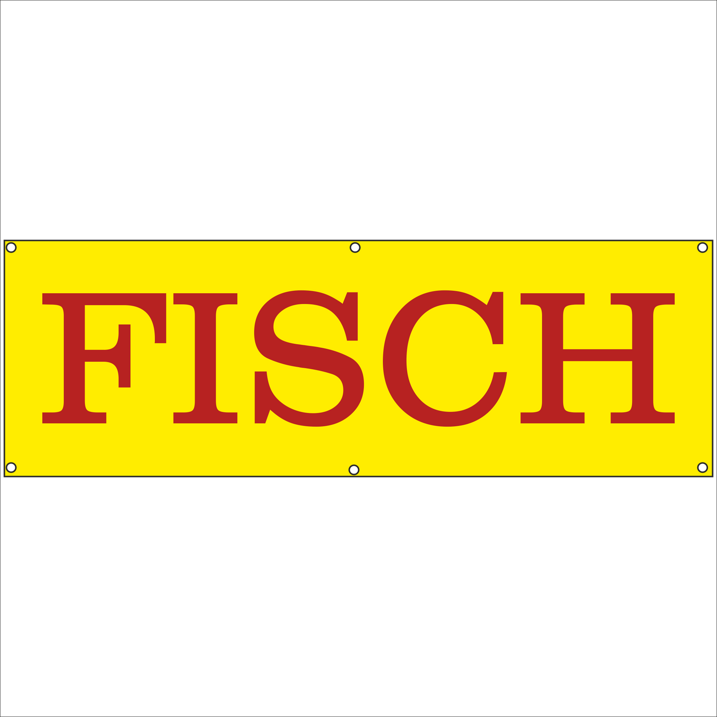 Werbeplane - Gerüstplane - p069 - FISCH - NEU - Plane für Baustelle- Garten- Zaun oder Veranstaltung