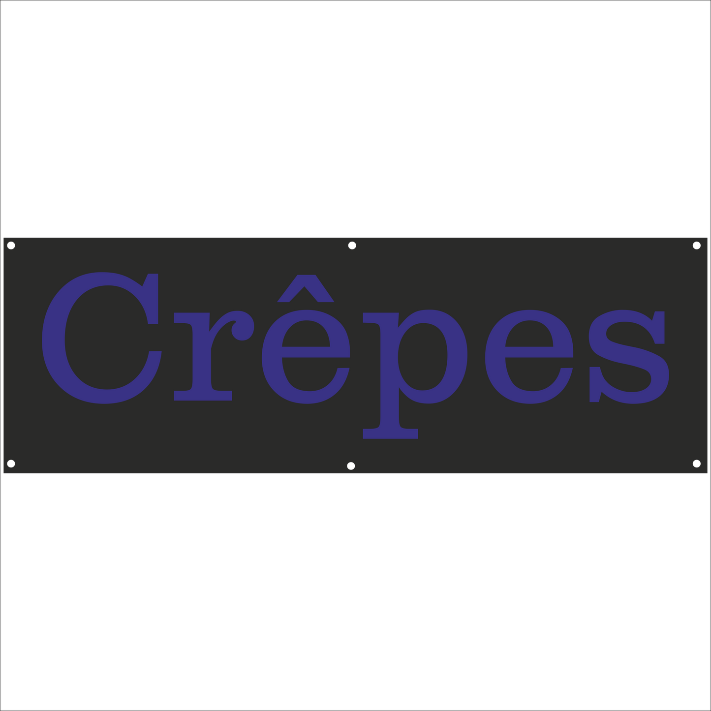 Werbeplane - Gerüstplane - p070 - CREPES - NEU - Plane für Baustelle- Garten- Zaun oder Veranstaltung