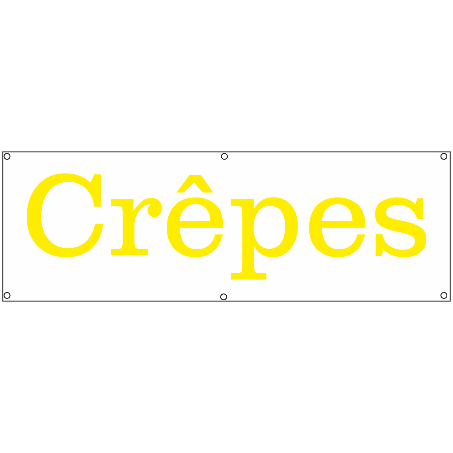Werbeplane - Gerüstplane - p070 - CREPES - NEU - Plane für Baustelle- Garten- Zaun oder Veranstaltung
