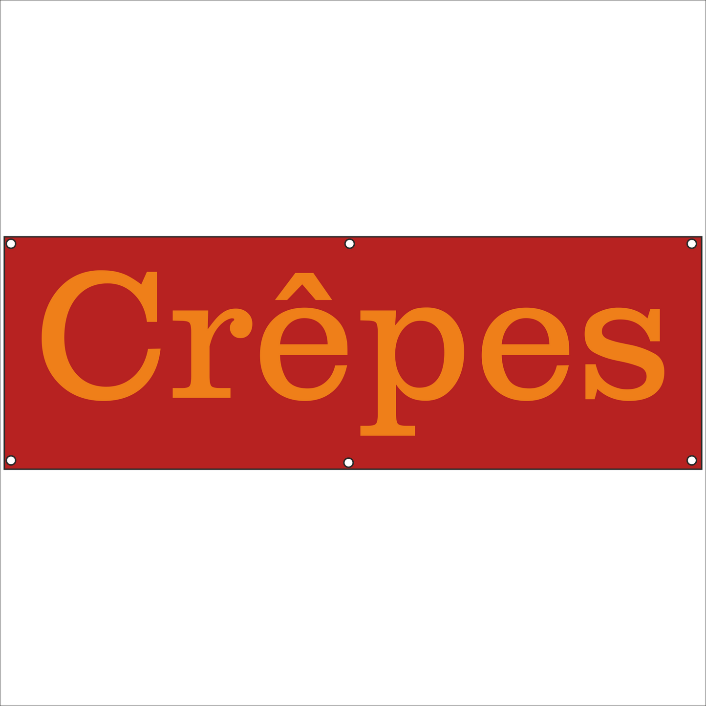 Werbeplane - Gerüstplane - p070 - CREPES - NEU - Plane für Baustelle- Garten- Zaun oder Veranstaltung