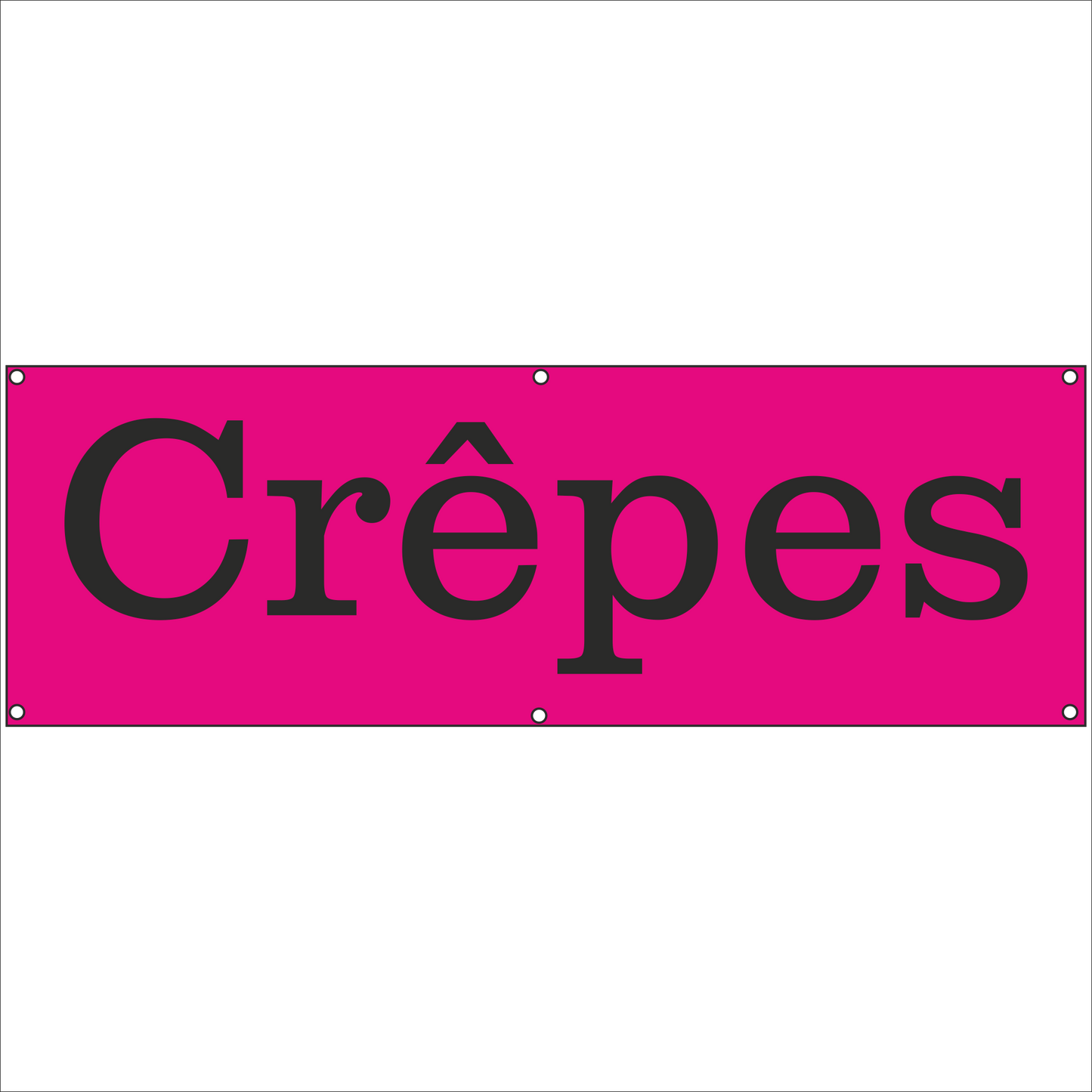 Werbeplane - Gerüstplane - p070 - CREPES - NEU - Plane für Baustelle- Garten- Zaun oder Veranstaltung