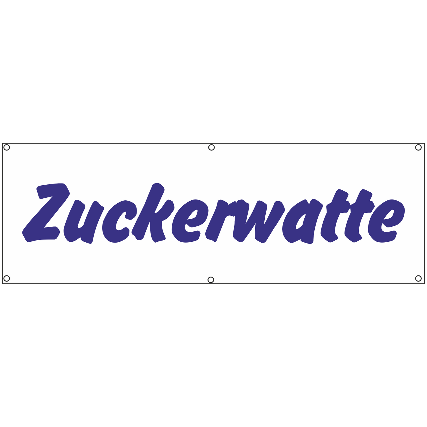 Werbeplane - Gerüstplane - p074 - Zuckerwatte - NEU - Plane für Baustelle- Garten- Zaun oder Veranstaltung