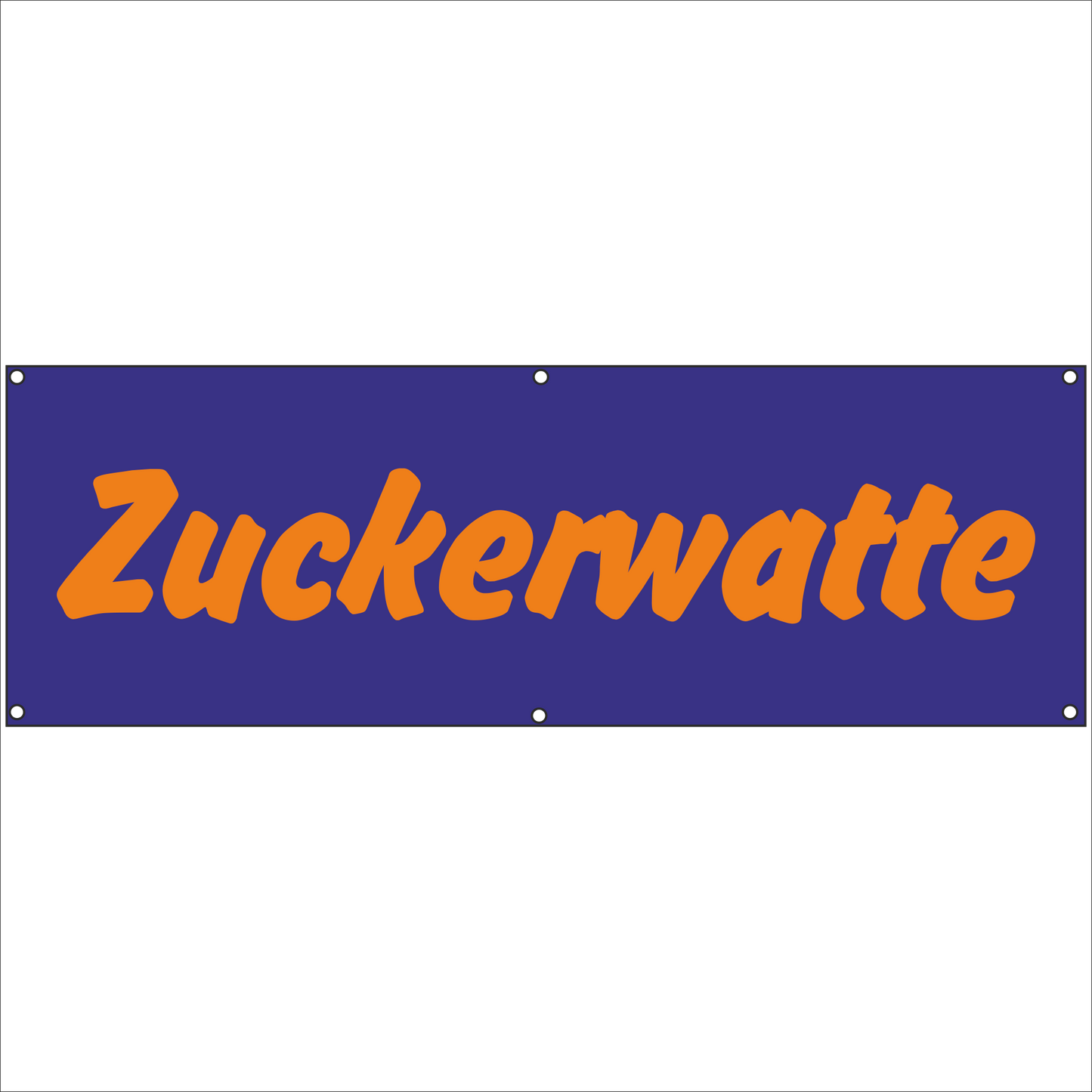 Werbeplane - Gerüstplane - p074 - Zuckerwatte - NEU - Plane für Baustelle- Garten- Zaun oder Veranstaltung