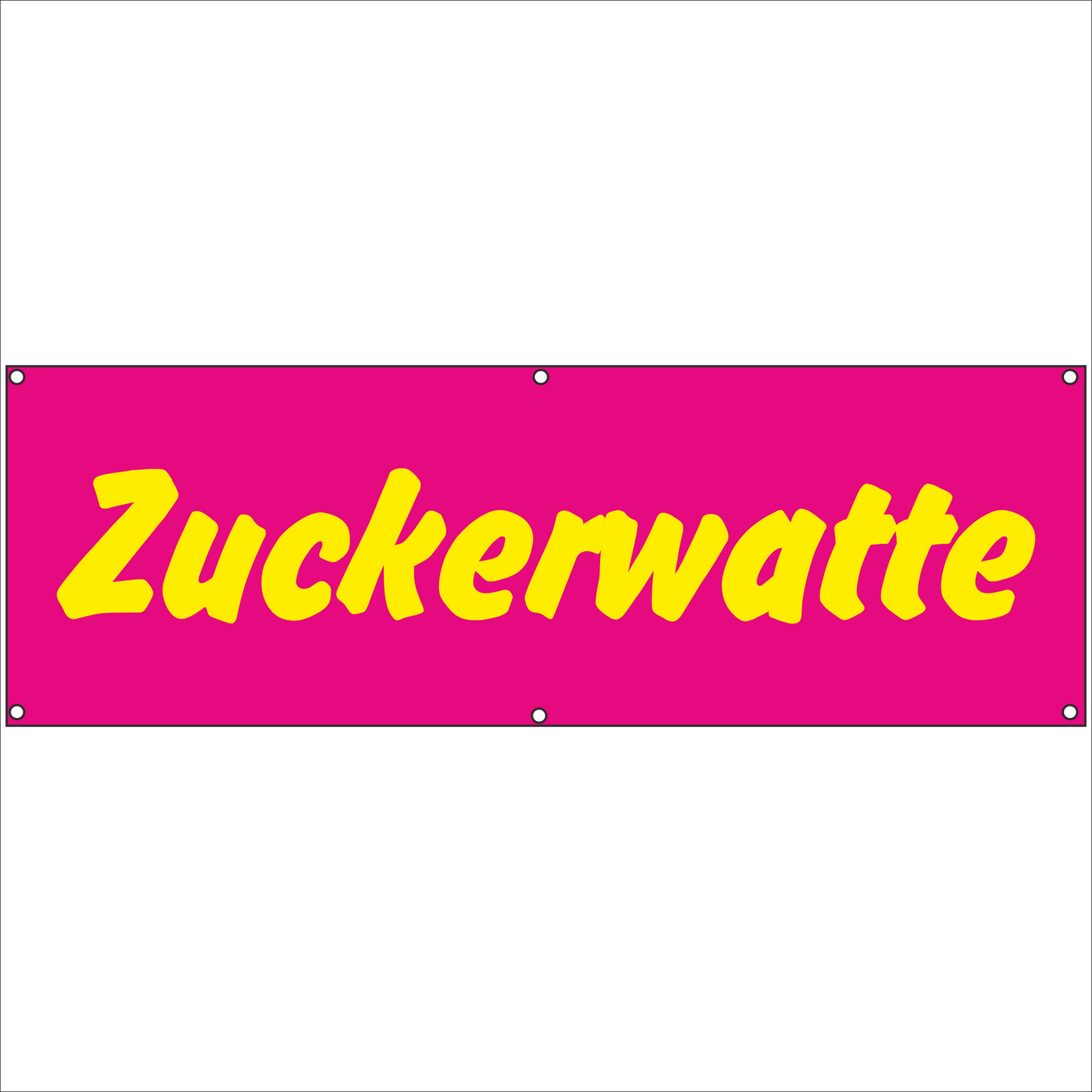Werbeplane - Gerüstplane - p074 - Zuckerwatte - NEU - Plane für Baustelle- Garten- Zaun oder Veranstaltung