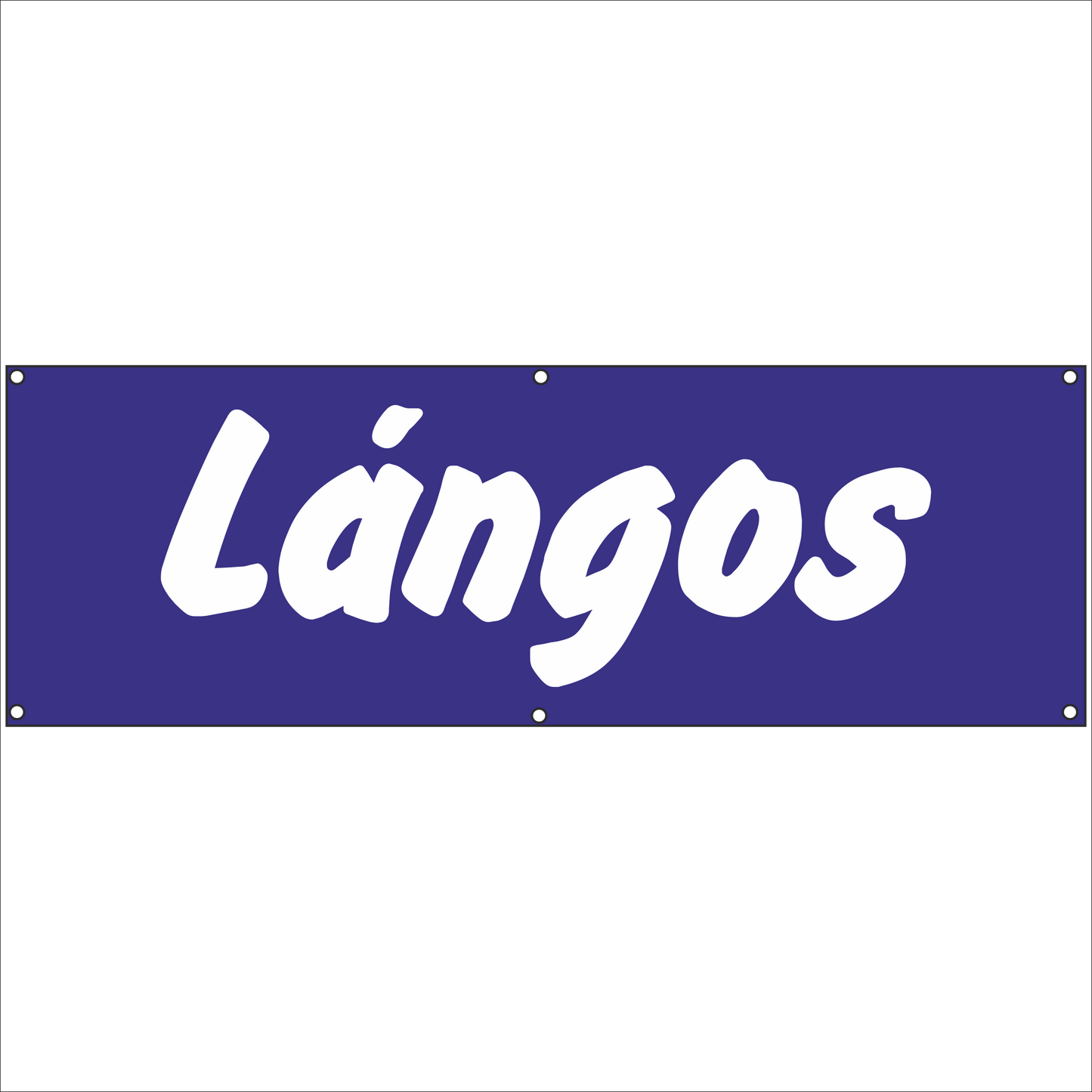 Werbeplane - Gerüstplane - p075 - Langos - NEU - Plane für Baustelle- Garten- Zaun oder Veranstaltung