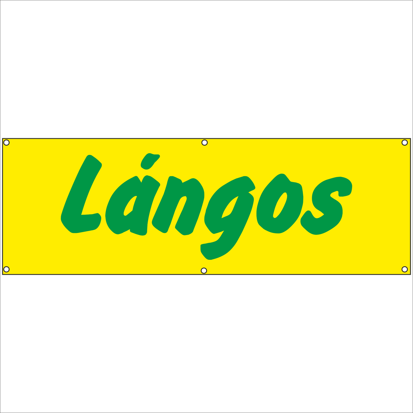 Werbeplane - Gerüstplane - p075 - Langos - NEU - Plane für Baustelle- Garten- Zaun oder Veranstaltung