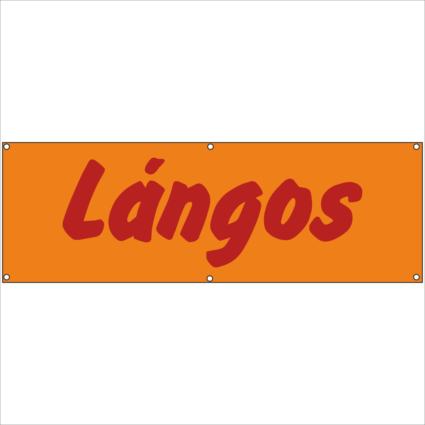 Werbeplane - Gerüstplane - p075 - Langos - NEU - Plane für Baustelle- Garten- Zaun oder Veranstaltung