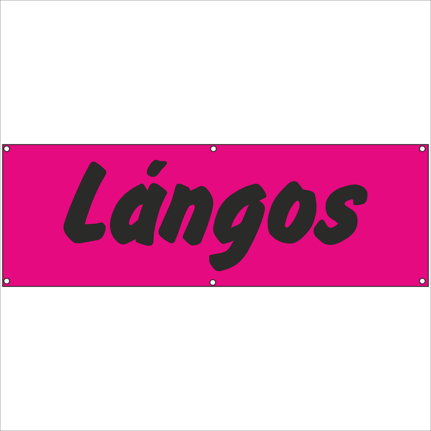 Werbeplane - Gerüstplane - p075 - Langos - NEU - Plane für Baustelle- Garten- Zaun oder Veranstaltung