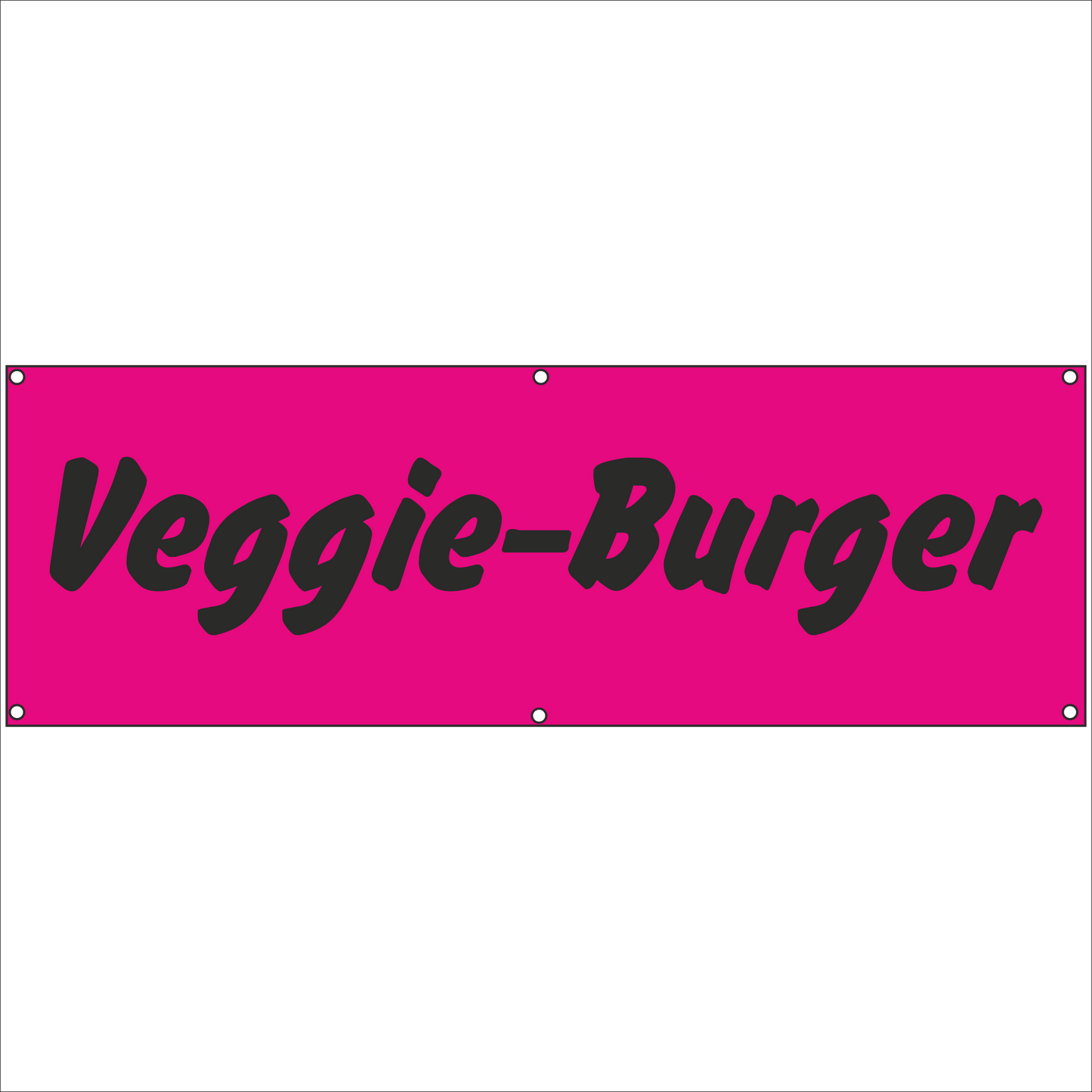 Werbeplane - Gerüstplane - p078 - Veggie-Burger - NEU - Plane für Baustelle- Garten- Zaun oder Veranstaltung