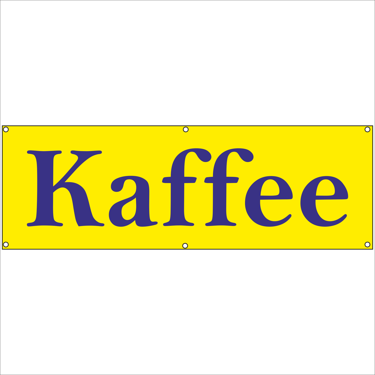 Werbeplane - Gerüstplane - p079 - Kaffee - NEU - Plane für Baustelle- Garten- Zaun oder Veranstaltung