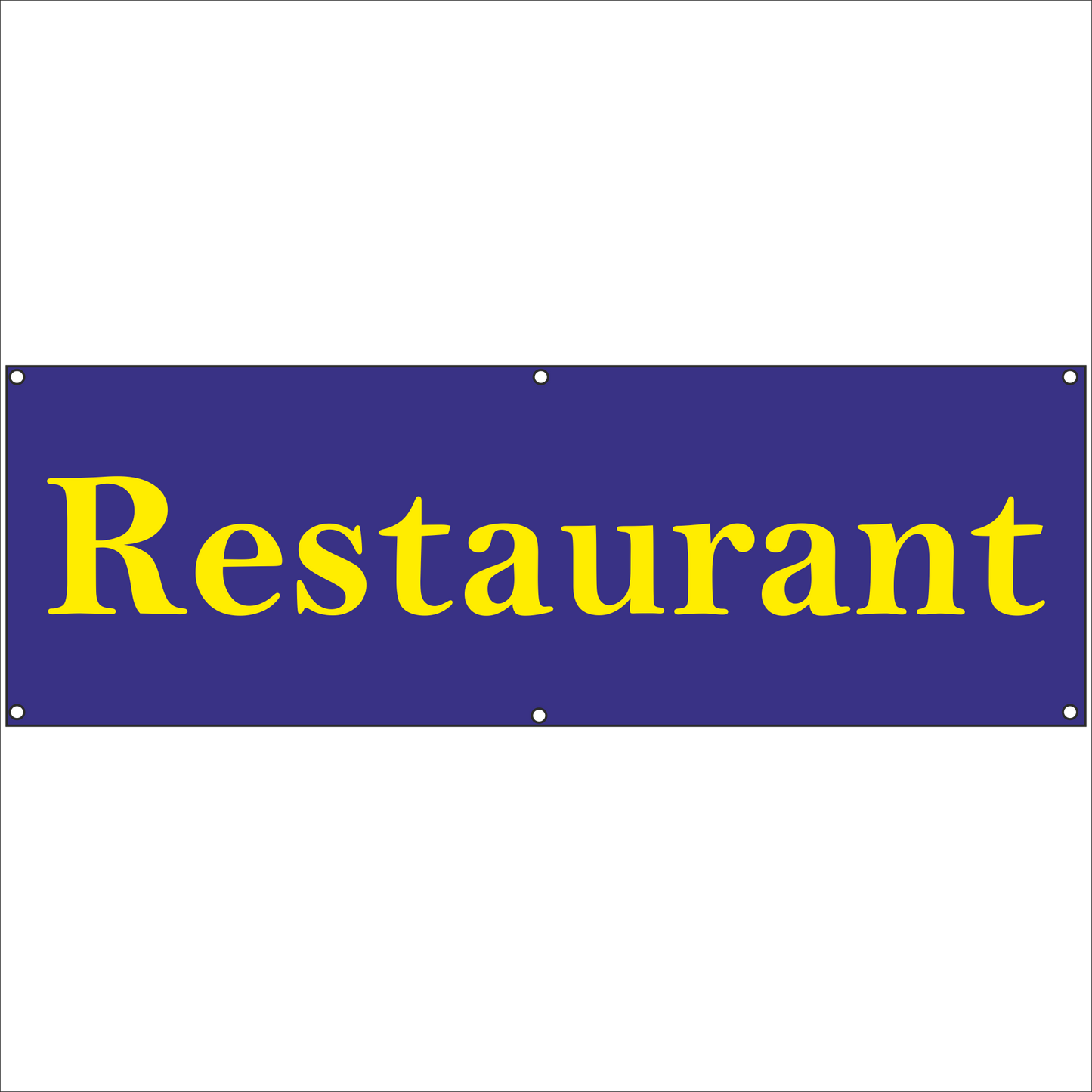 Werbeplane - Gerüstplane - p081 - Restaurant - NEU - Plane für Baustelle- Garten- Zaun oder Veranstaltung