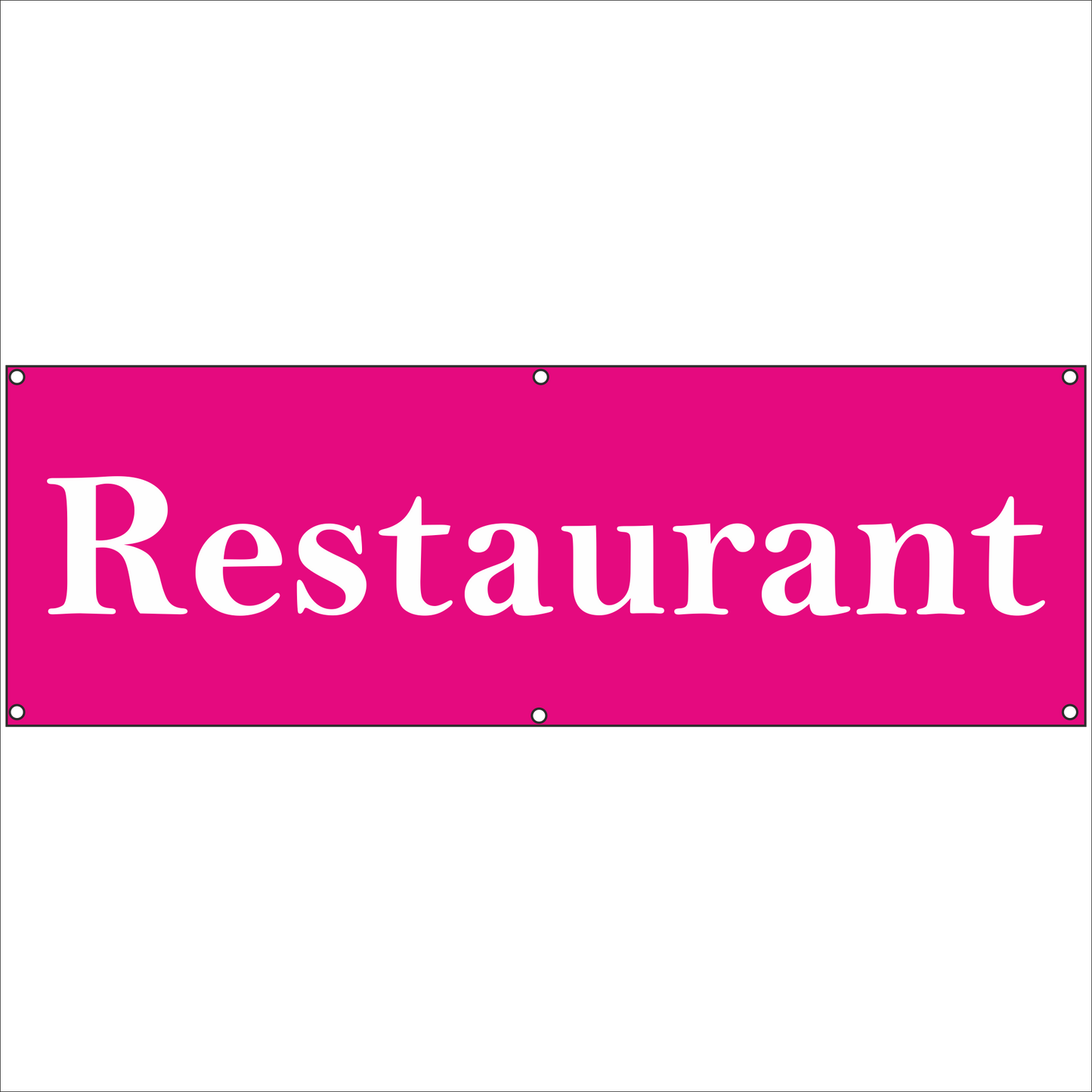 Werbeplane - Gerüstplane - p081 - Restaurant - NEU - Plane für Baustelle- Garten- Zaun oder Veranstaltung
