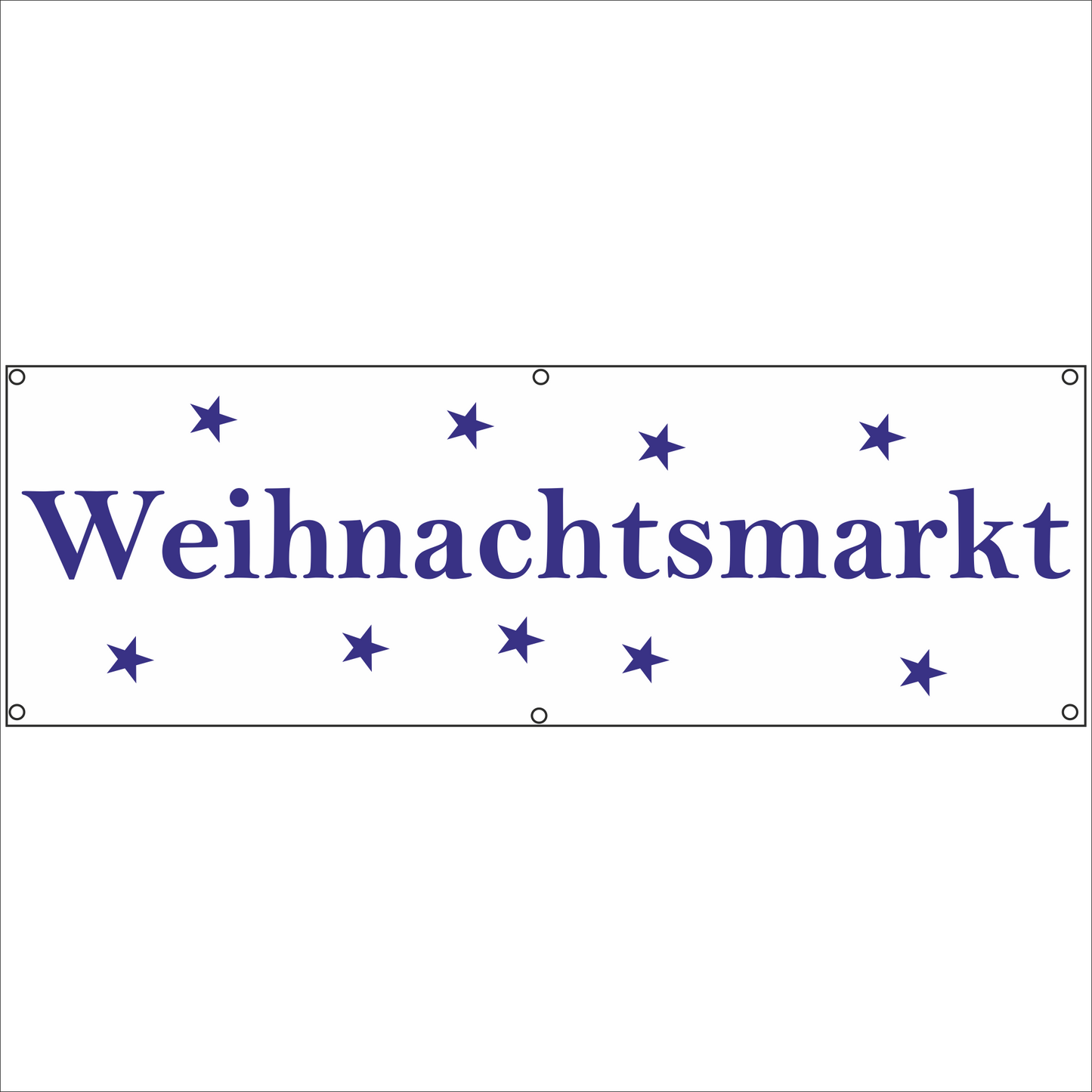 Werbeplane - Gerüstplane - p082 - Weihnachtsmarkt - NEU - Plane für Baustelle- Garten- Zaun oder Veranstaltung