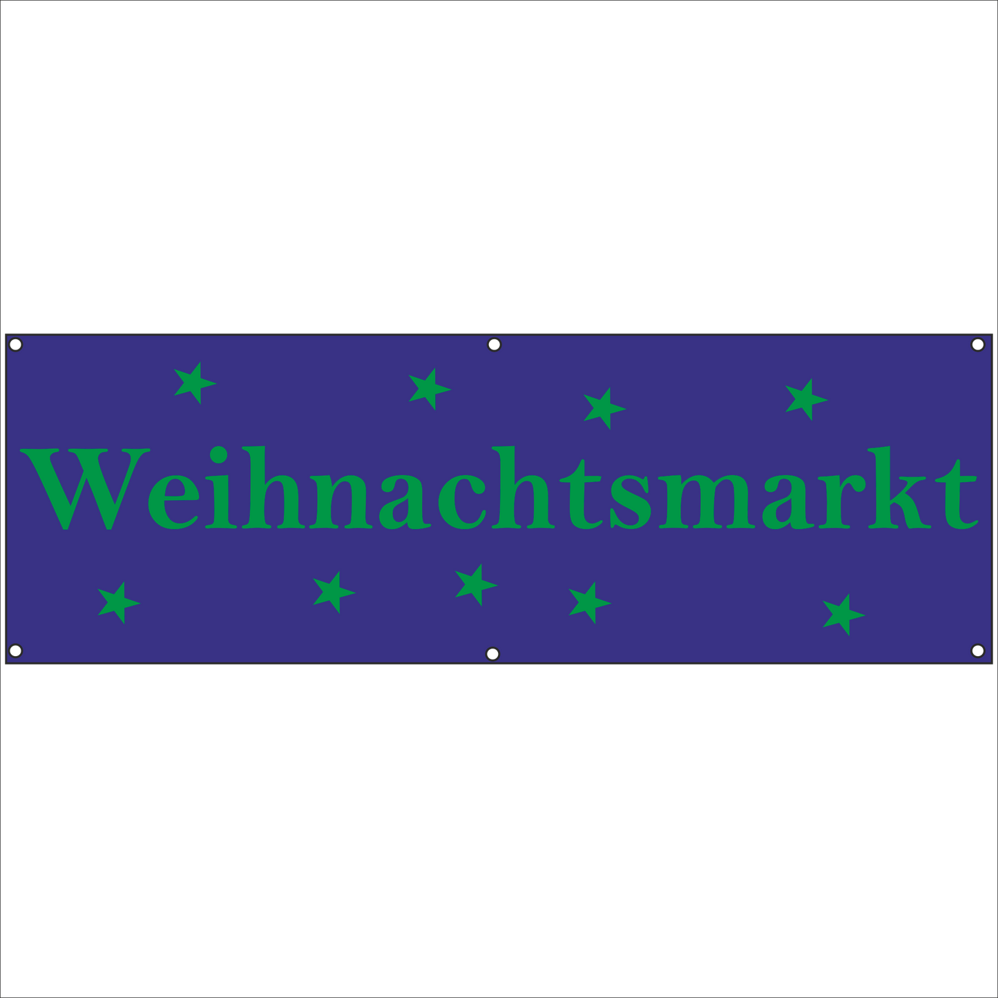 Werbeplane - Gerüstplane - p082 - Weihnachtsmarkt - NEU - Plane für Baustelle- Garten- Zaun oder Veranstaltung