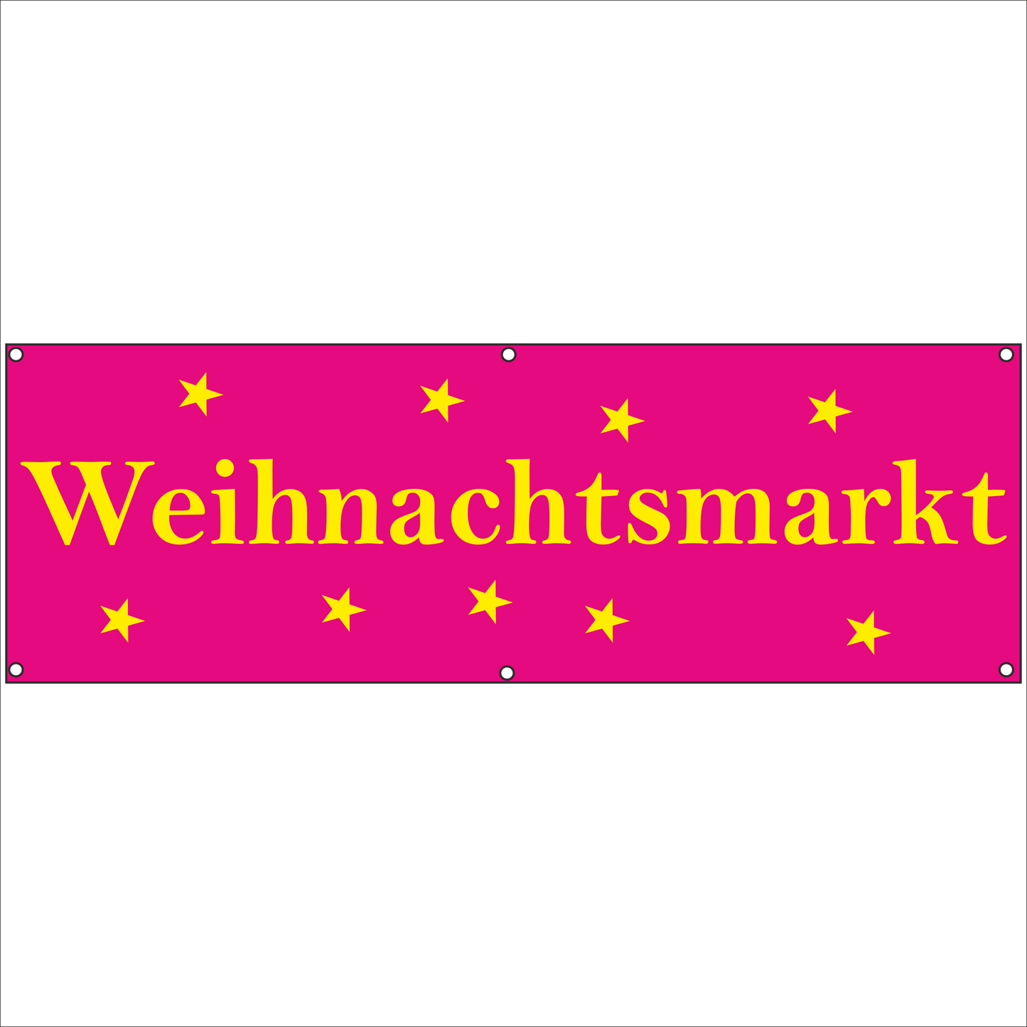 Werbeplane - Gerüstplane - p082 - Weihnachtsmarkt - NEU - Plane für Baustelle- Garten- Zaun oder Veranstaltung