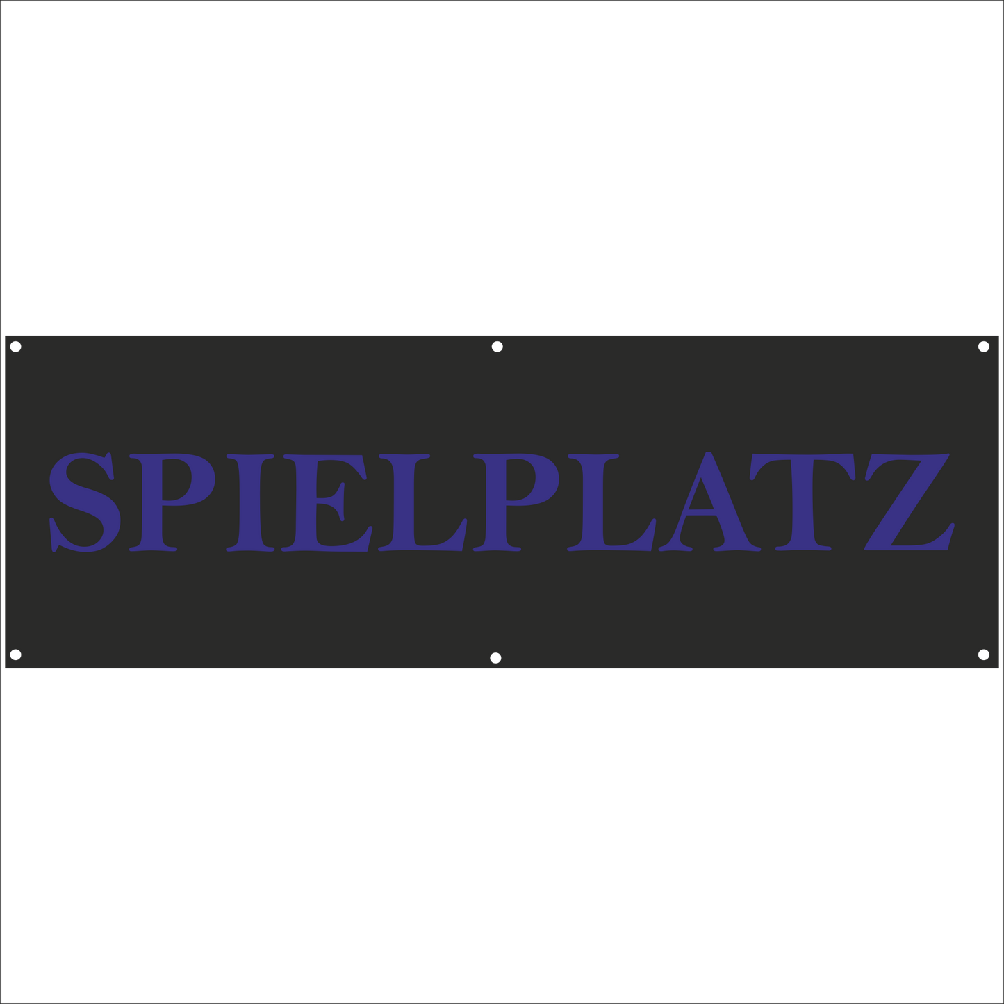 Werbeplane - Gerüstplane - p084 - SPIELPLATZ - NEU - Plane für Baustelle- Garten- Zaun oder Veranstaltung