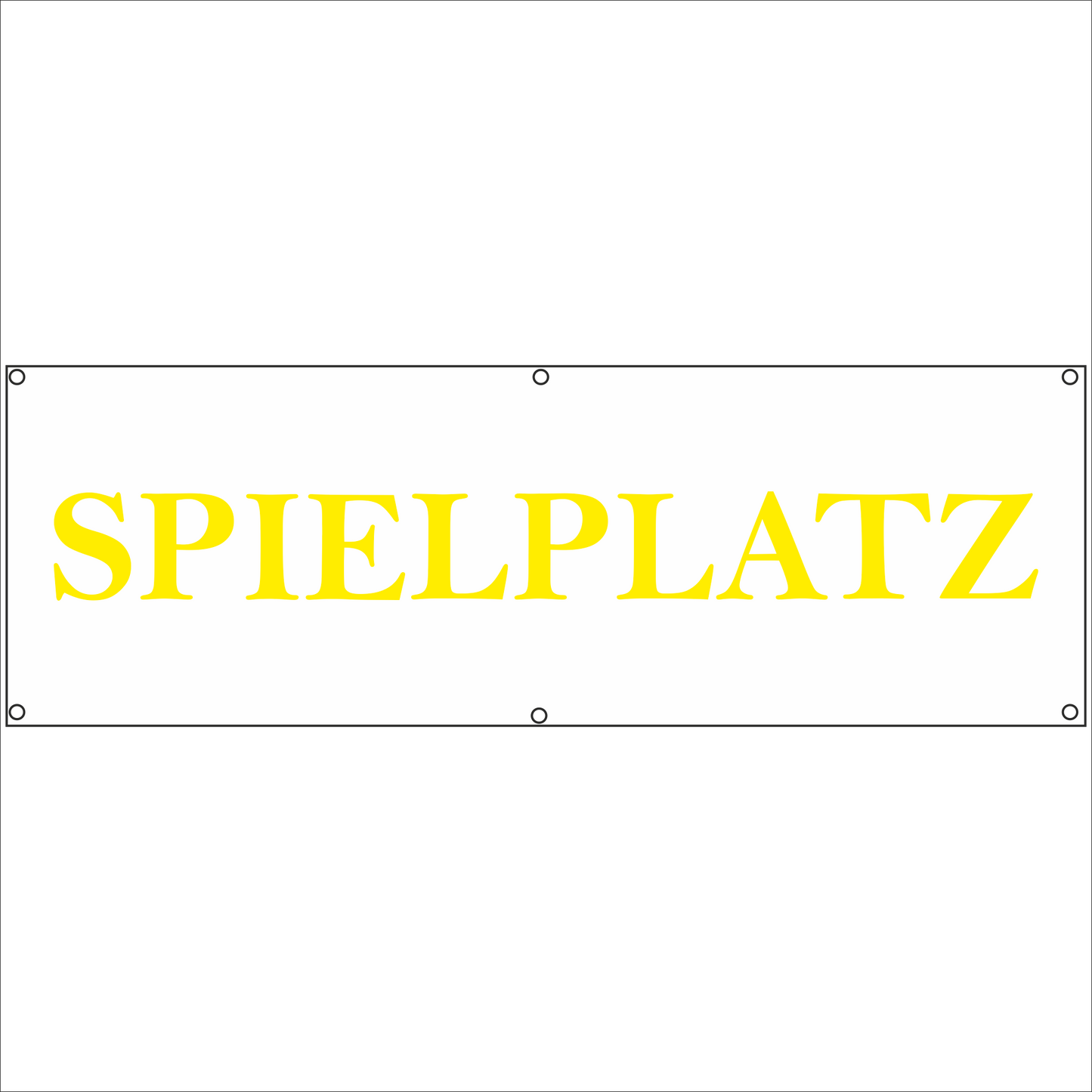 Werbeplane - Gerüstplane - p084 - SPIELPLATZ - NEU - Plane für Baustelle- Garten- Zaun oder Veranstaltung