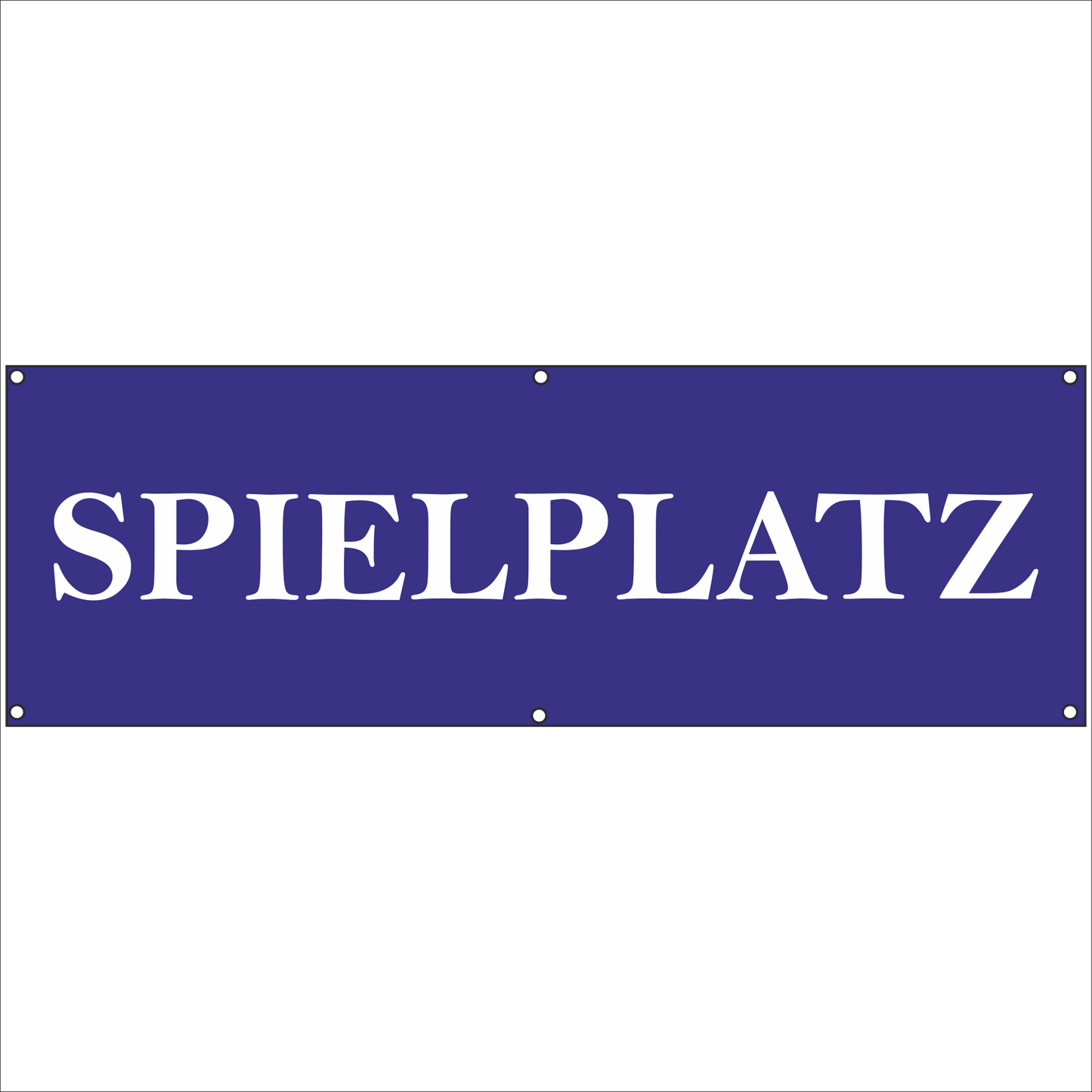 Werbeplane - Gerüstplane - p084 - SPIELPLATZ - NEU - Plane für Baustelle- Garten- Zaun oder Veranstaltung