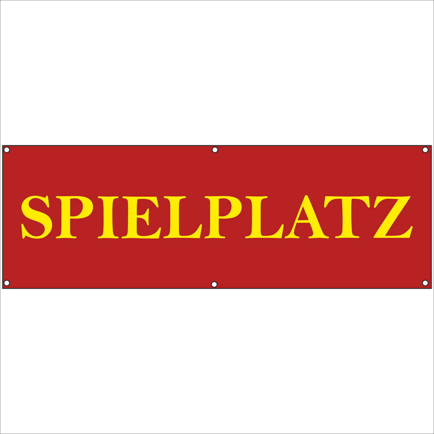 Werbeplane - Gerüstplane - p084 - SPIELPLATZ - NEU - Plane für Baustelle- Garten- Zaun oder Veranstaltung