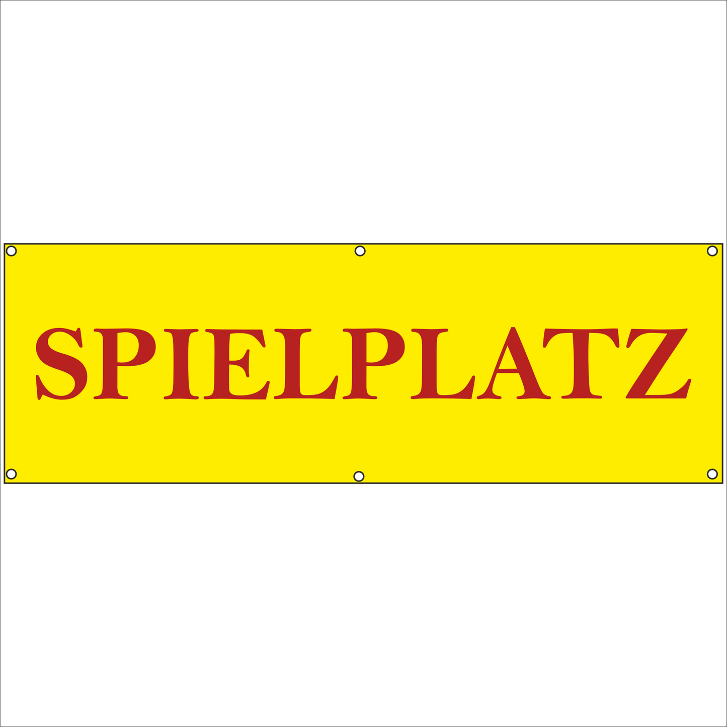 Werbeplane - Gerüstplane - p084 - SPIELPLATZ - NEU - Plane für Baustelle- Garten- Zaun oder Veranstaltung