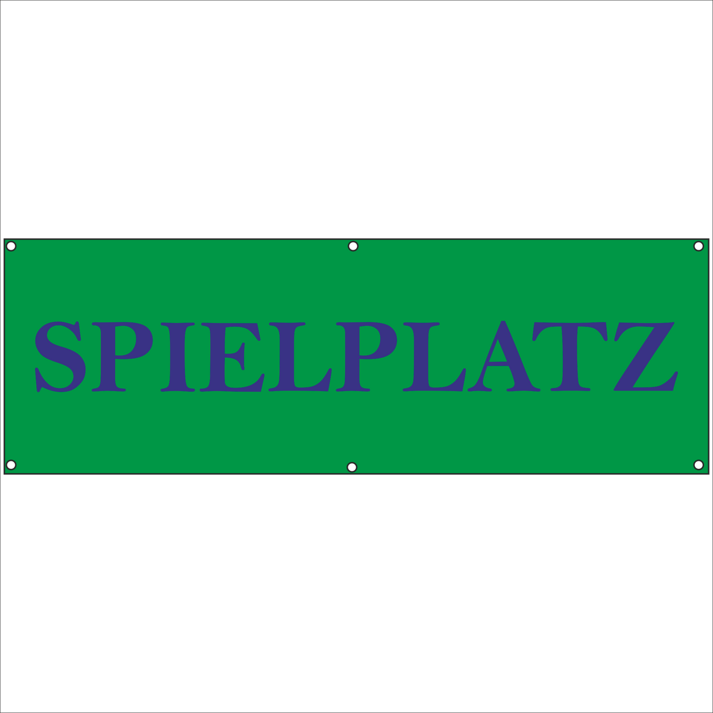 Werbeplane - Gerüstplane - p084 - SPIELPLATZ - NEU - Plane für Baustelle- Garten- Zaun oder Veranstaltung
