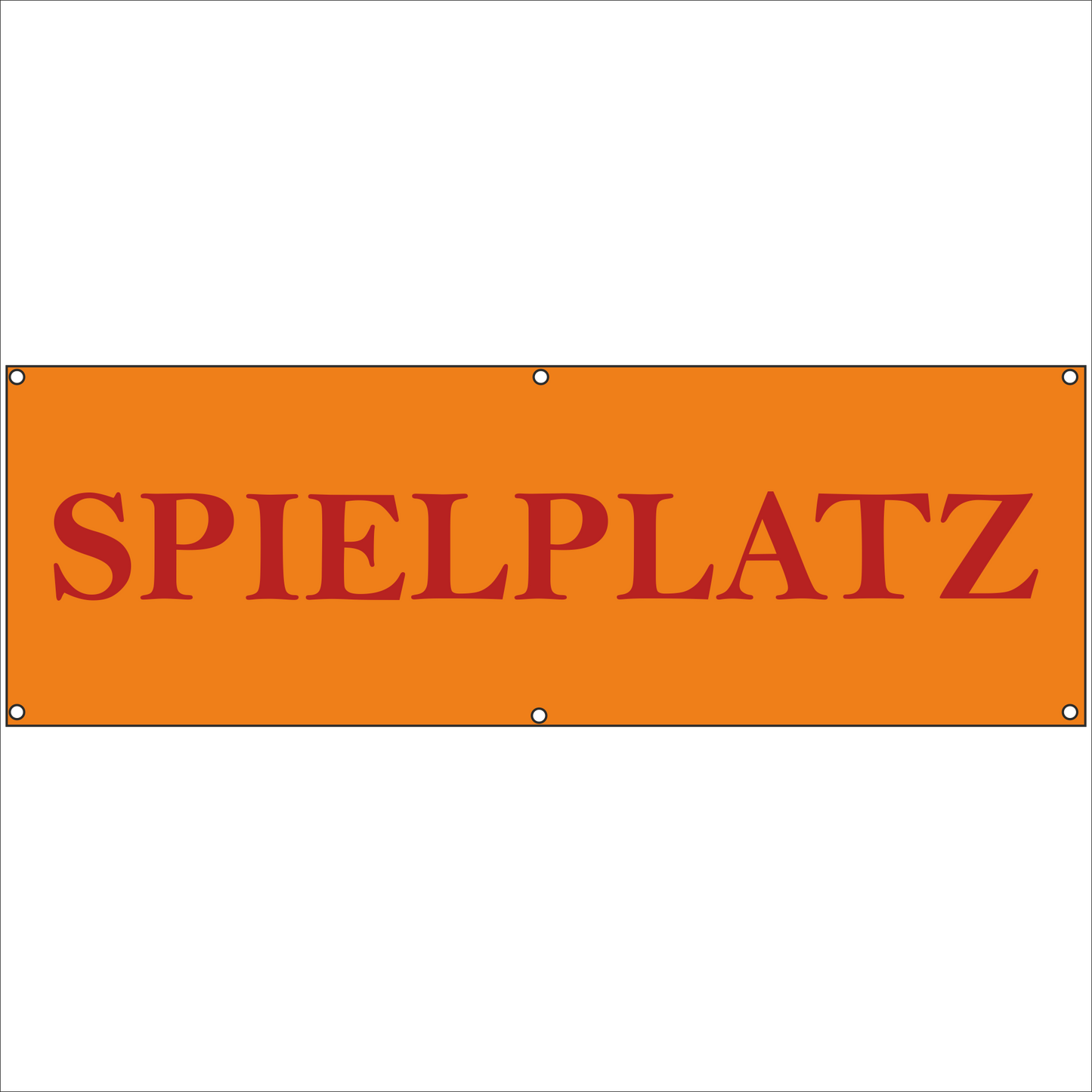 Werbeplane - Gerüstplane - p084 - SPIELPLATZ - NEU - Plane für Baustelle- Garten- Zaun oder Veranstaltung