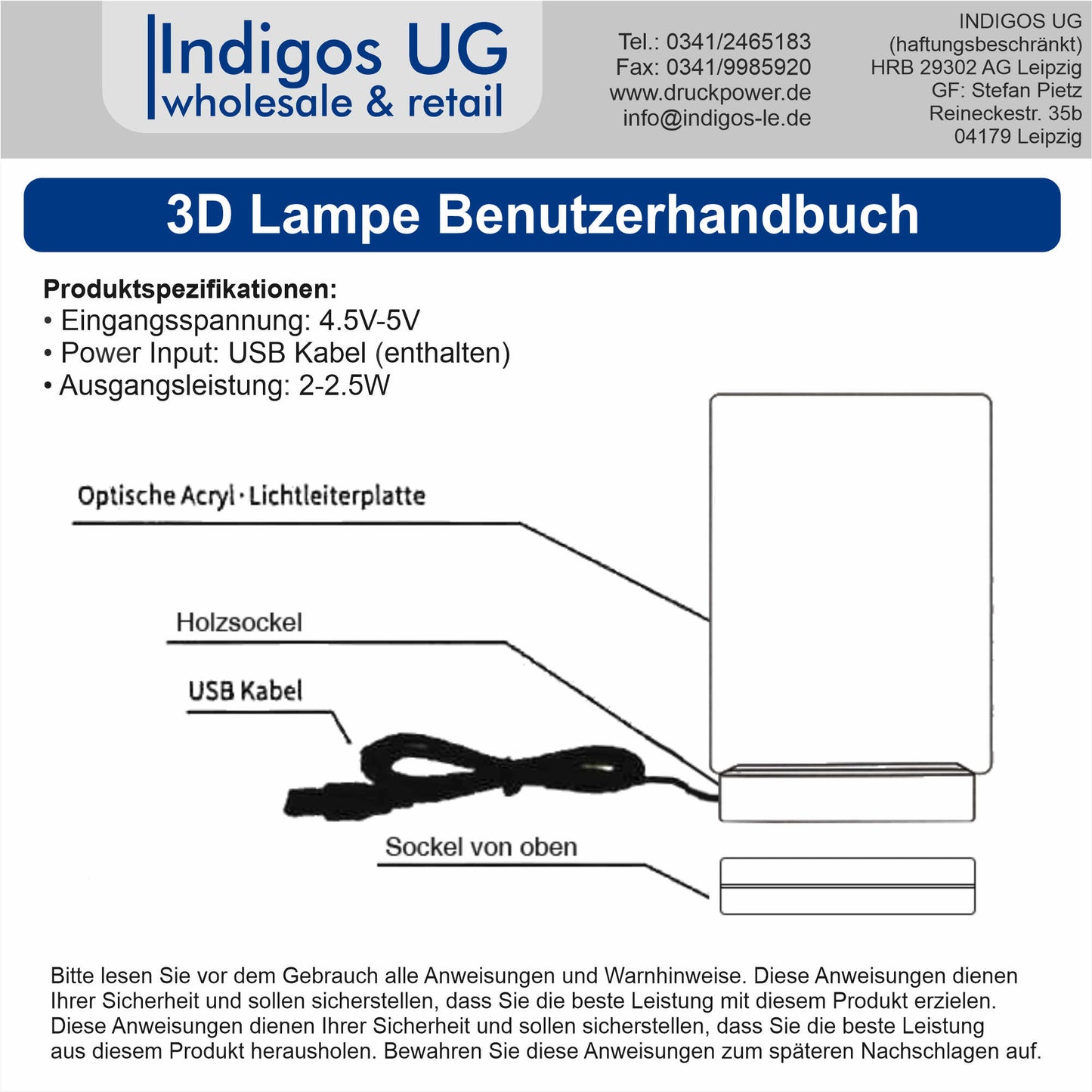 INDIGOS UG - Personalisiert - 3D LED Lampe - Herz - mit Foto und Wunschtext - individuell selbst gestalten - Geschenk - Valentinstag - Acrylglas 14x14 cm - optionale Lampe warmweiss