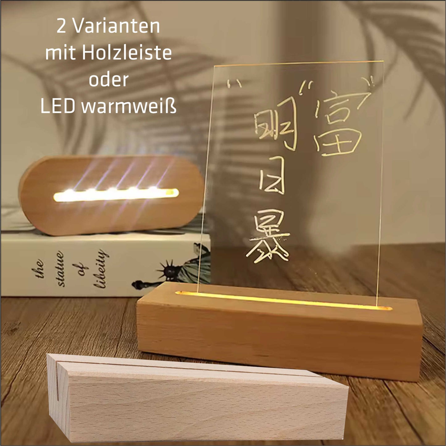 INDIGOS UG - Personalisiert - 3D LED Lampe - Herz - mit Foto und Wunschtext - individuell selbst gestalten - Geschenk - Valentinstag - Acrylglas 14x14 cm - optionale Lampe warmweiss