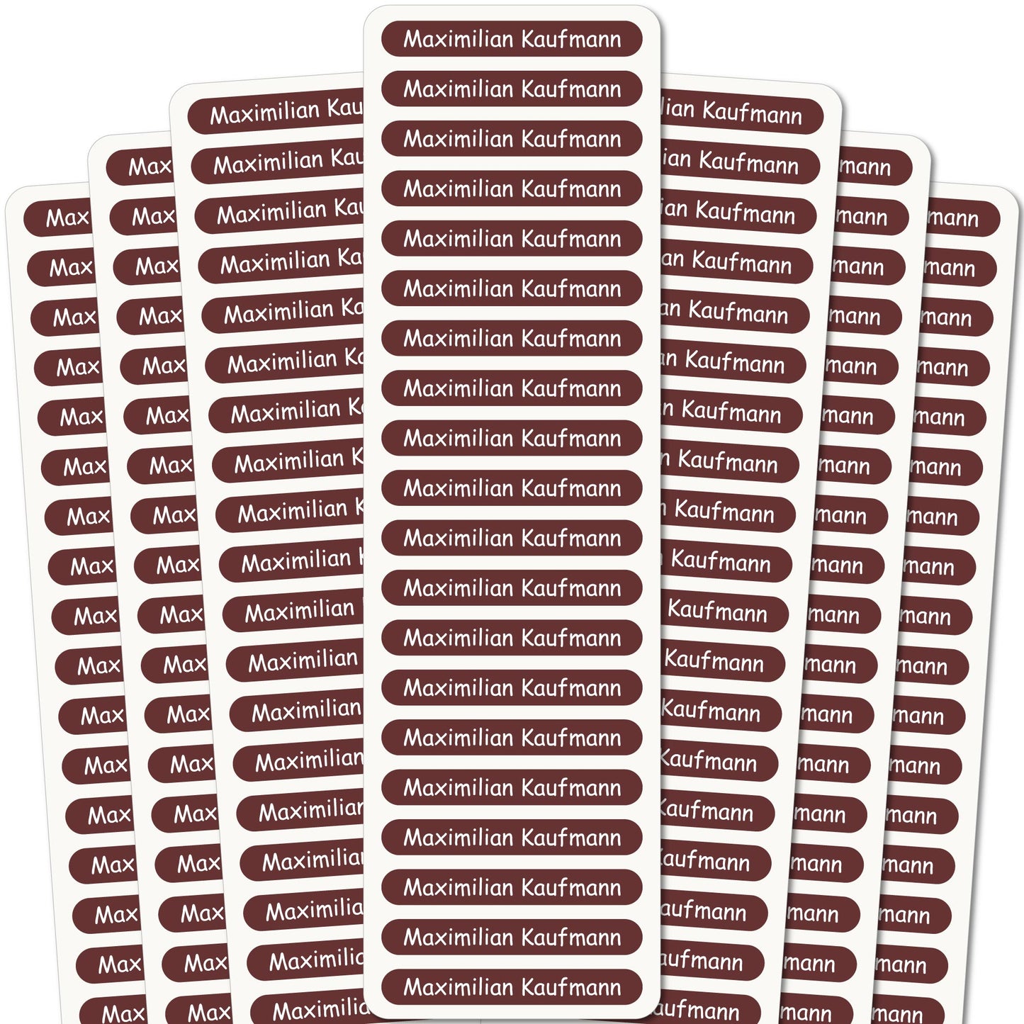 Namensaufkleber für KITA, Schule, Kindergarten - 51 x 7 mm - 140 Stück