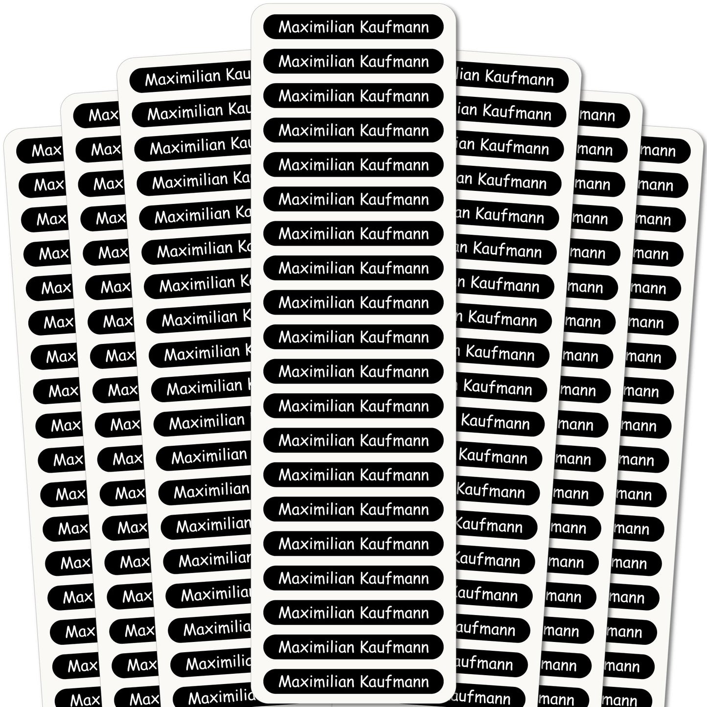 Namensaufkleber für KITA, Schule, Kindergarten - 51 x 7 mm - 140 Stück