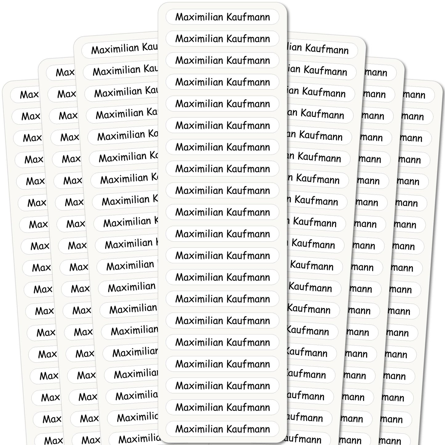 Namensaufkleber für KITA, Schule, Kindergarten - 51 x 7 mm - 140 Stück