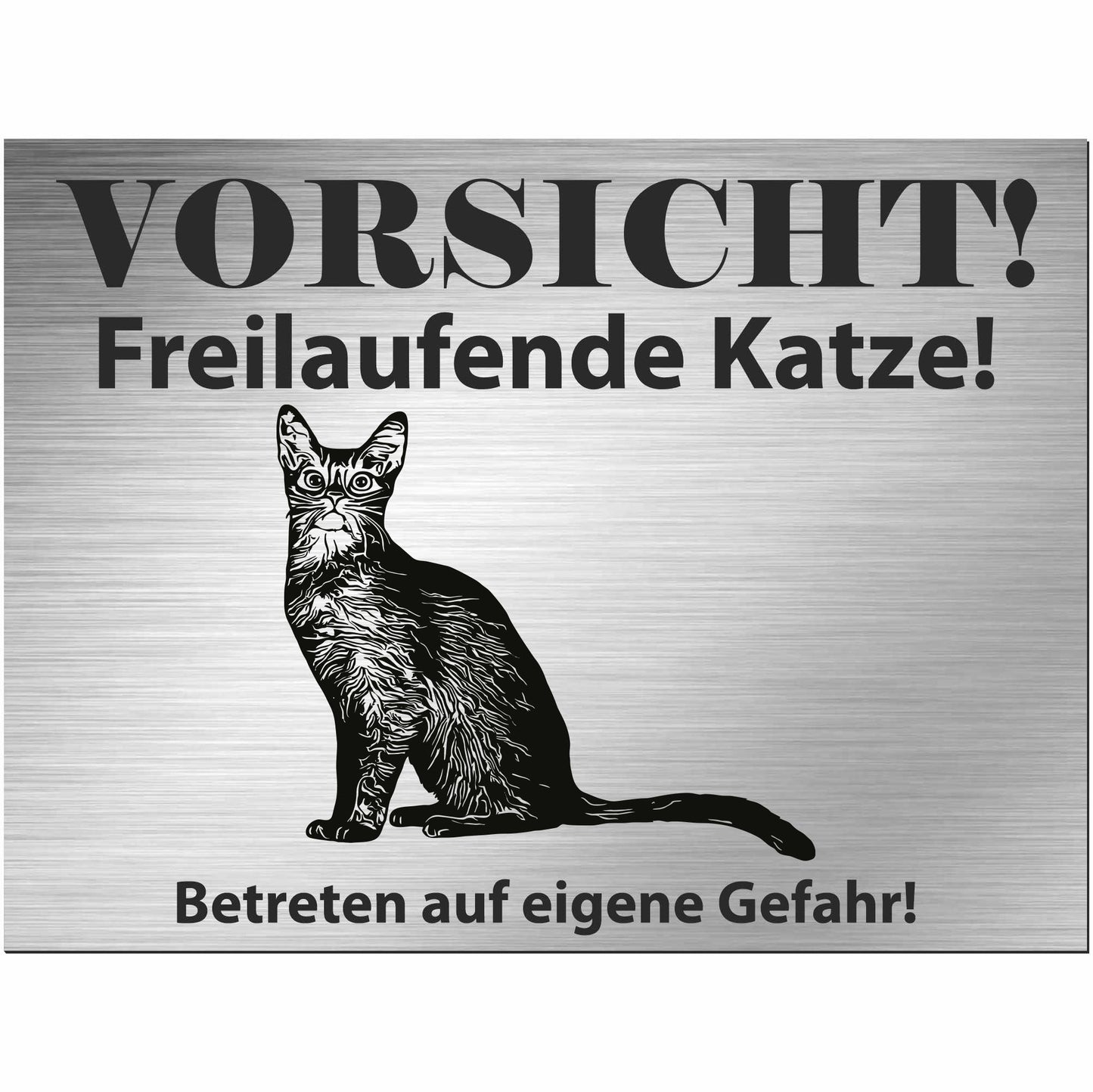 Abessinier Katze - Schild bedruckt - Spruch - Deko Geschenkidee