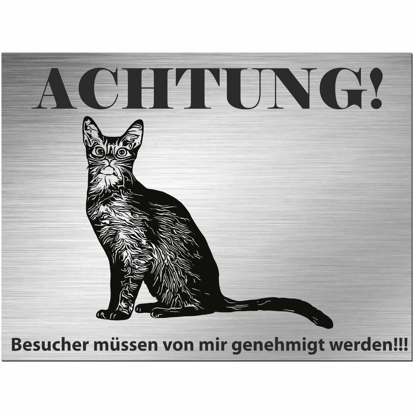 Abessinier Katze - Schild bedruckt - Spruch - Deko Geschenkidee