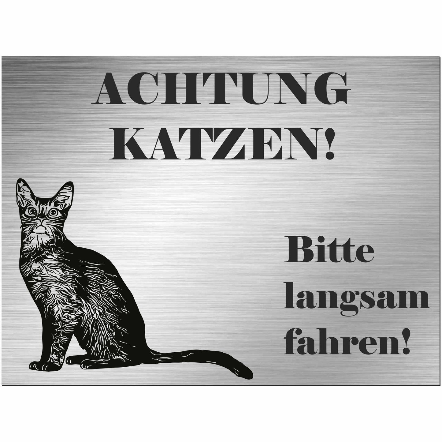 Abessinier Katze - Schild bedruckt - Spruch - Deko Geschenkidee