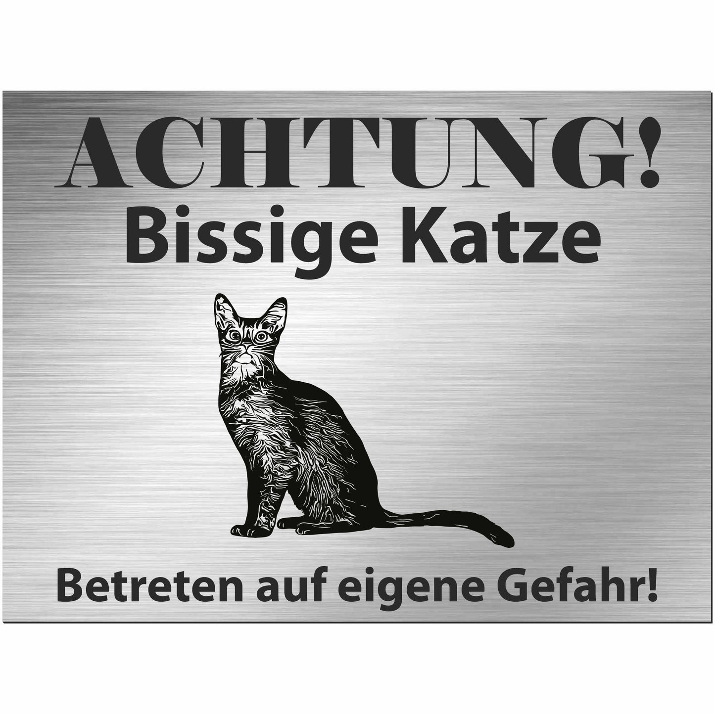 Abessinier Katze - Schild bedruckt - Spruch - Deko Geschenkidee