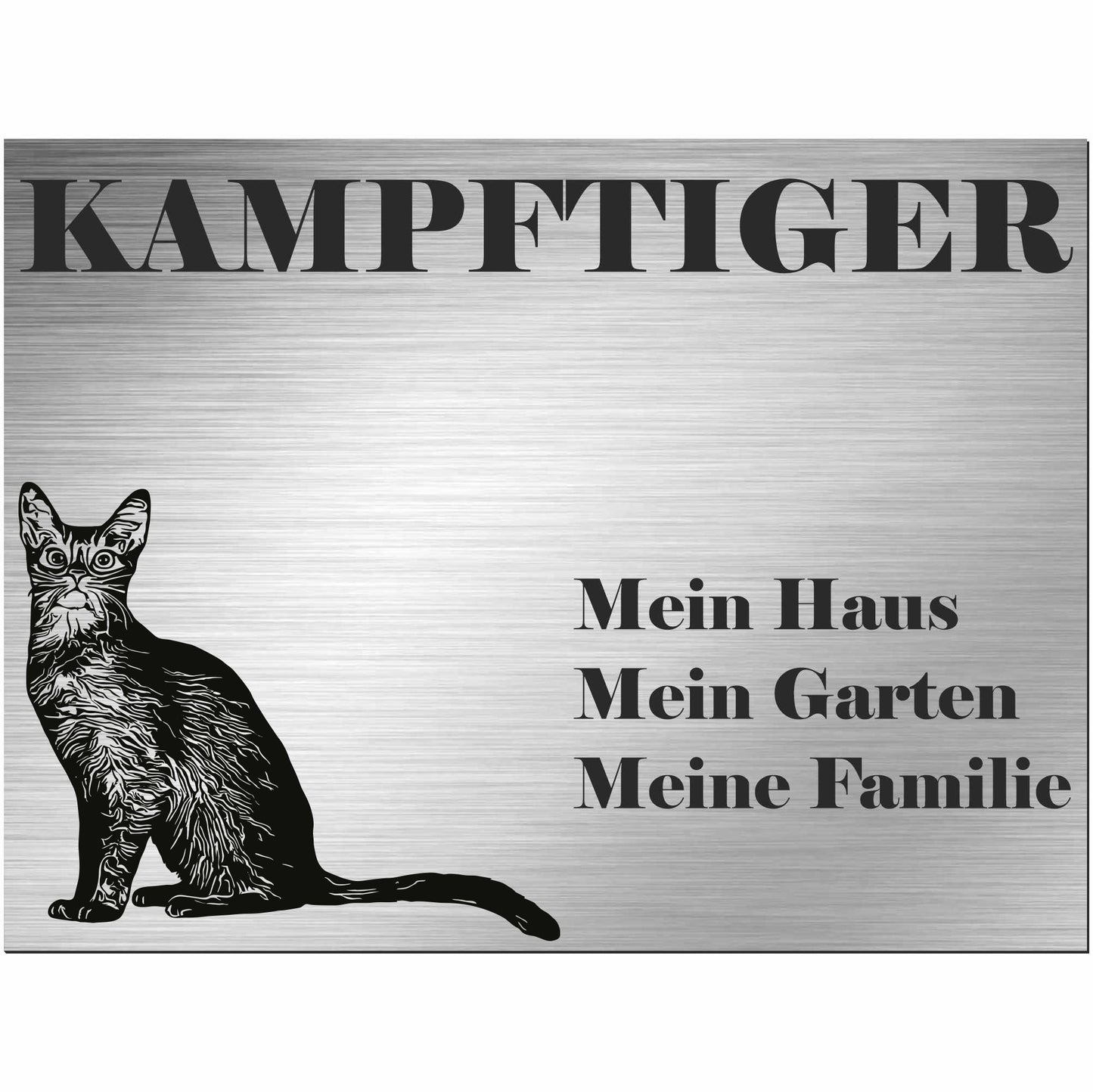 Abessinier Katze - Schild bedruckt - Spruch - Deko Geschenkidee