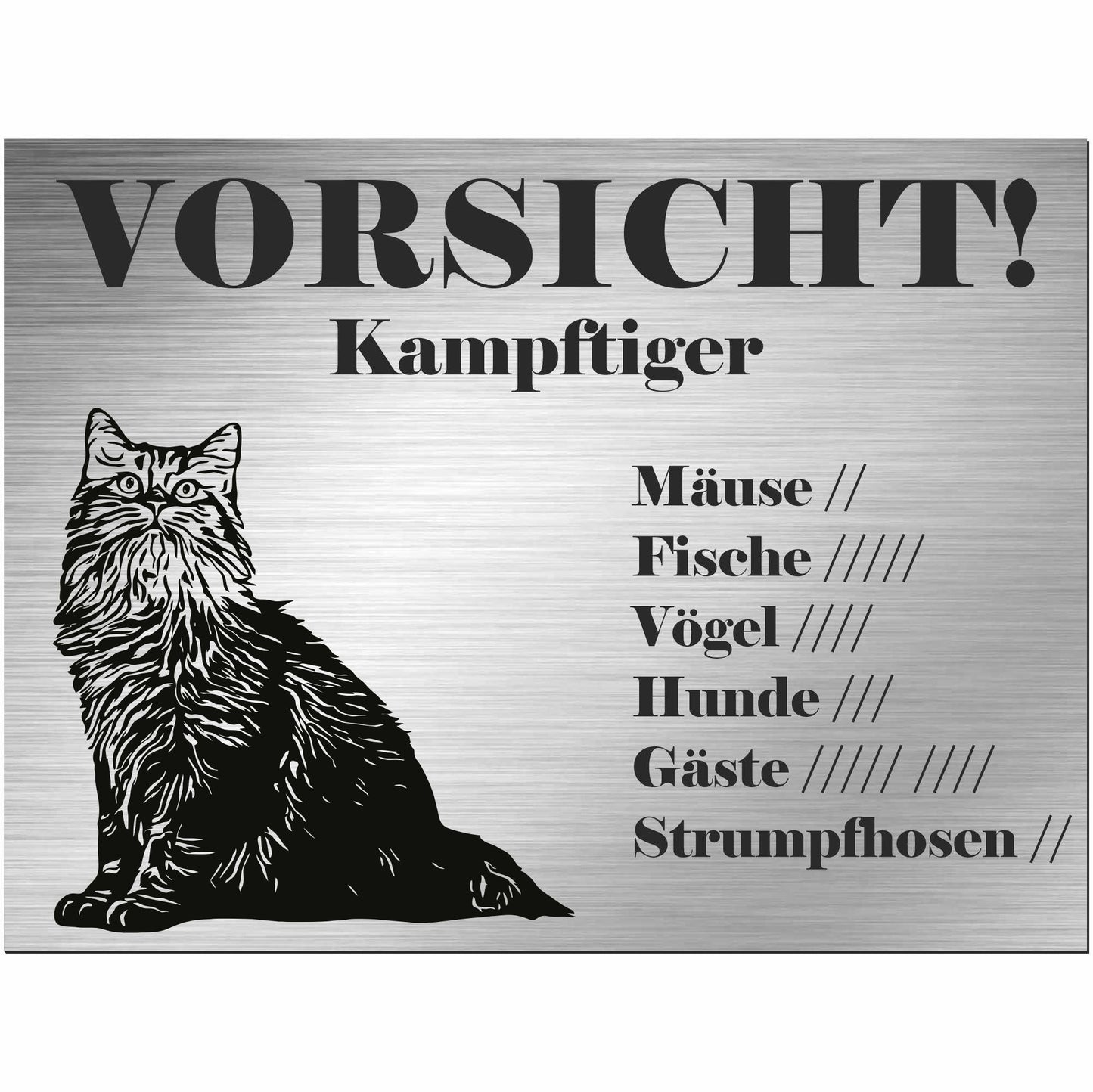 amerikanische Bobtail-Katze - Schild bedruckt - Spruch - Deko Geschenkidee