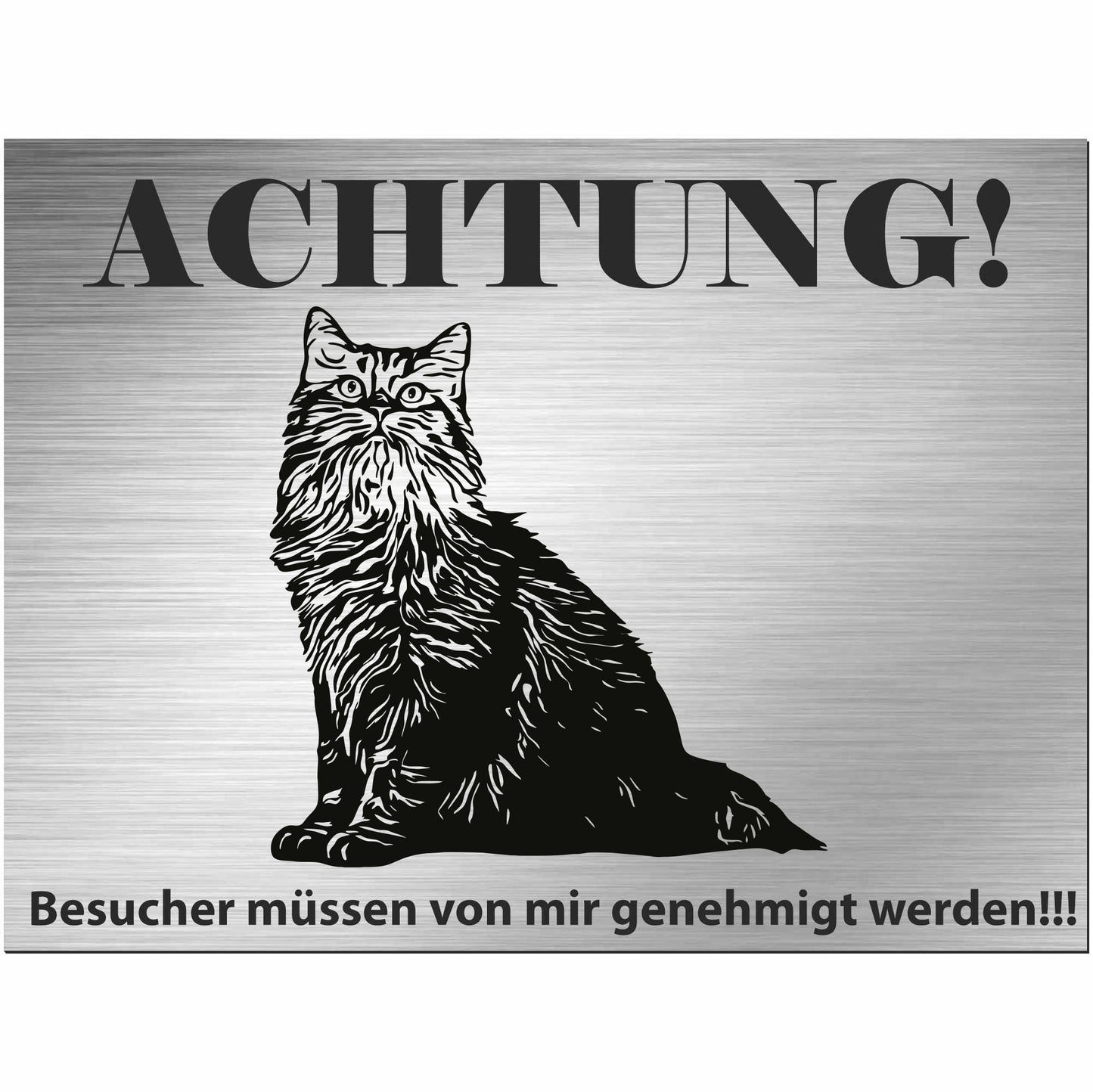 amerikanische Bobtail-Katze - Schild bedruckt - Spruch - Deko Geschenkidee