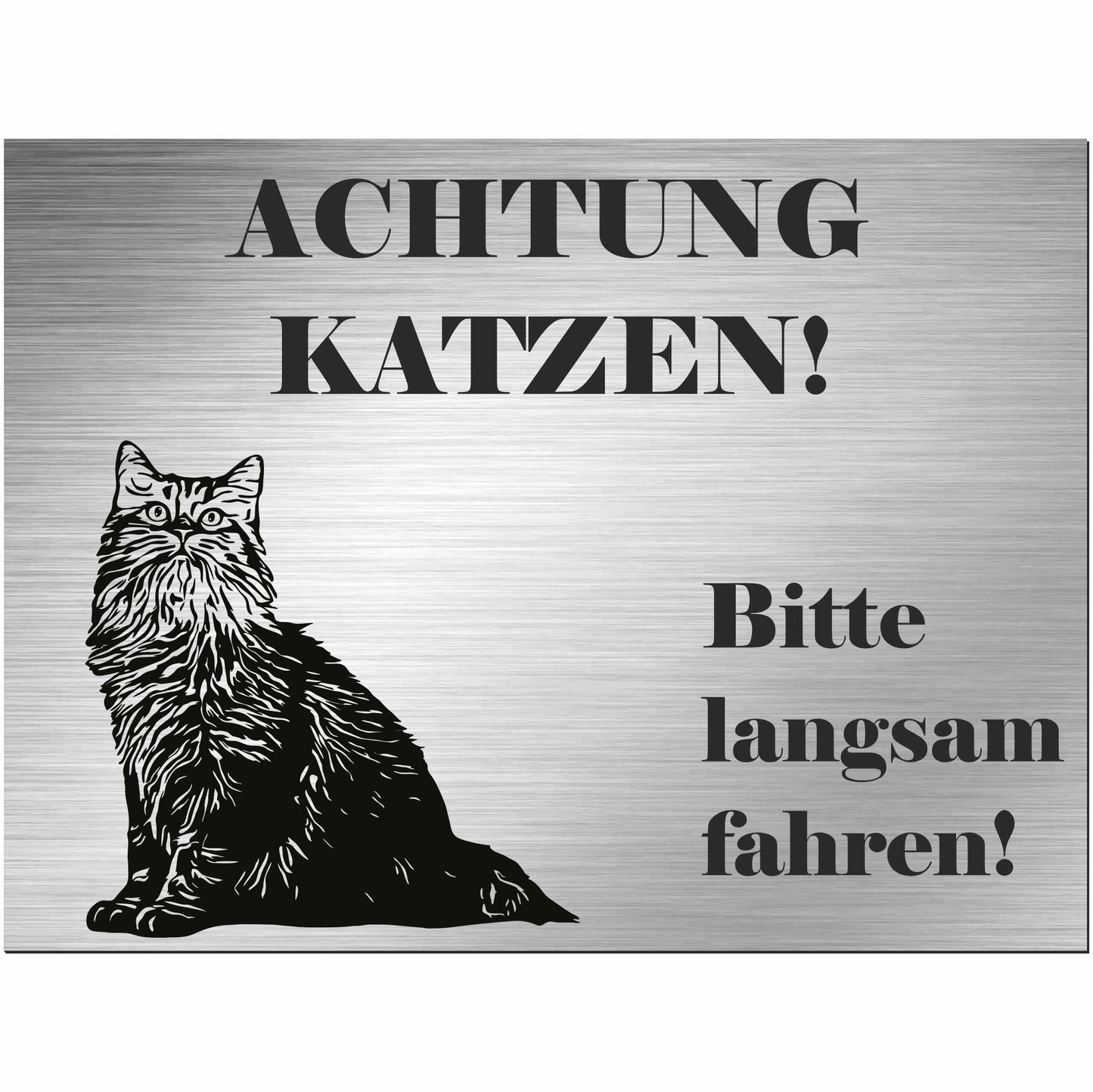 amerikanische Bobtail-Katze - Schild bedruckt - Spruch - Deko Geschenkidee
