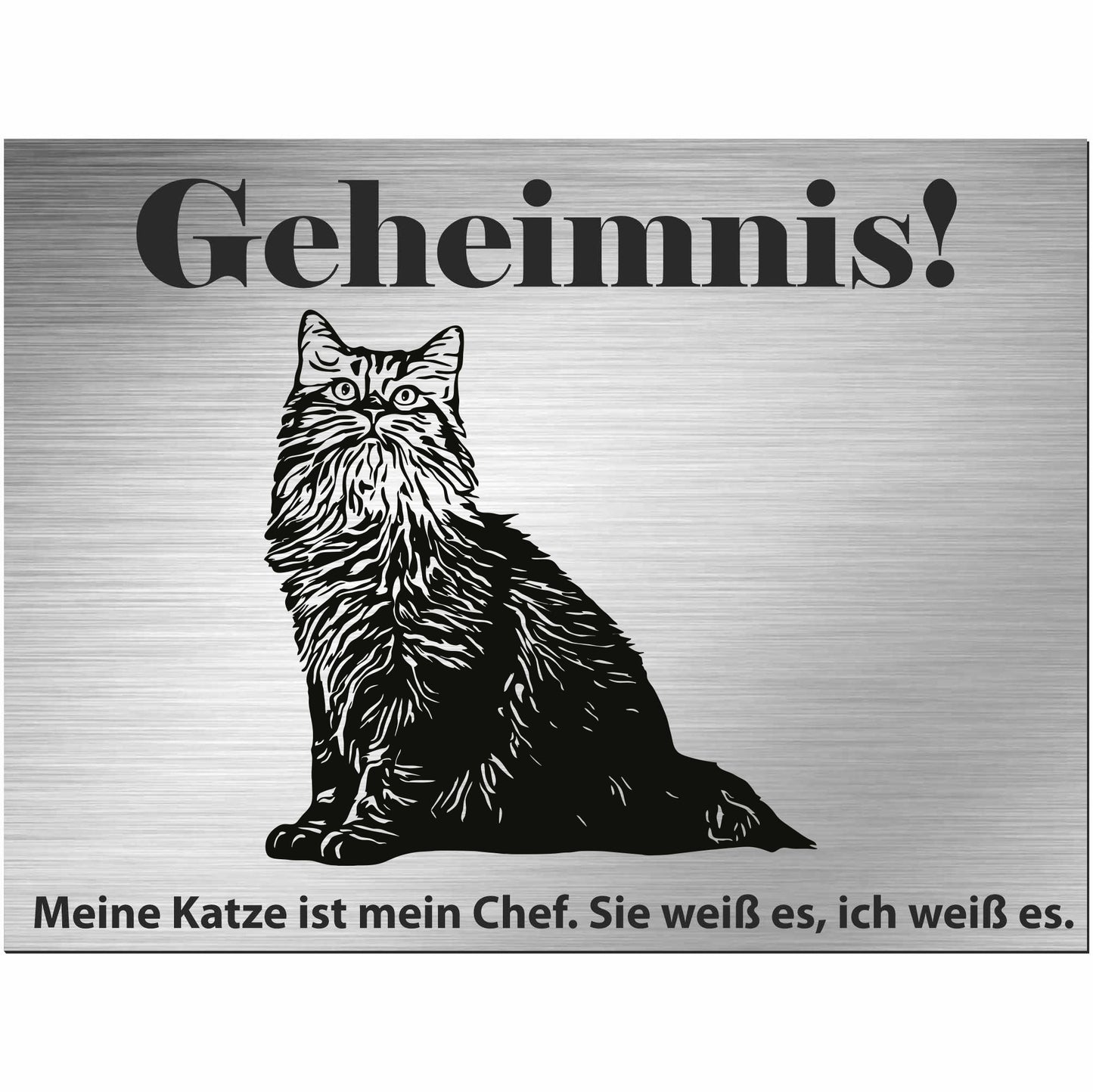 amerikanische Bobtail-Katze - Schild bedruckt - Spruch - Deko Geschenkidee