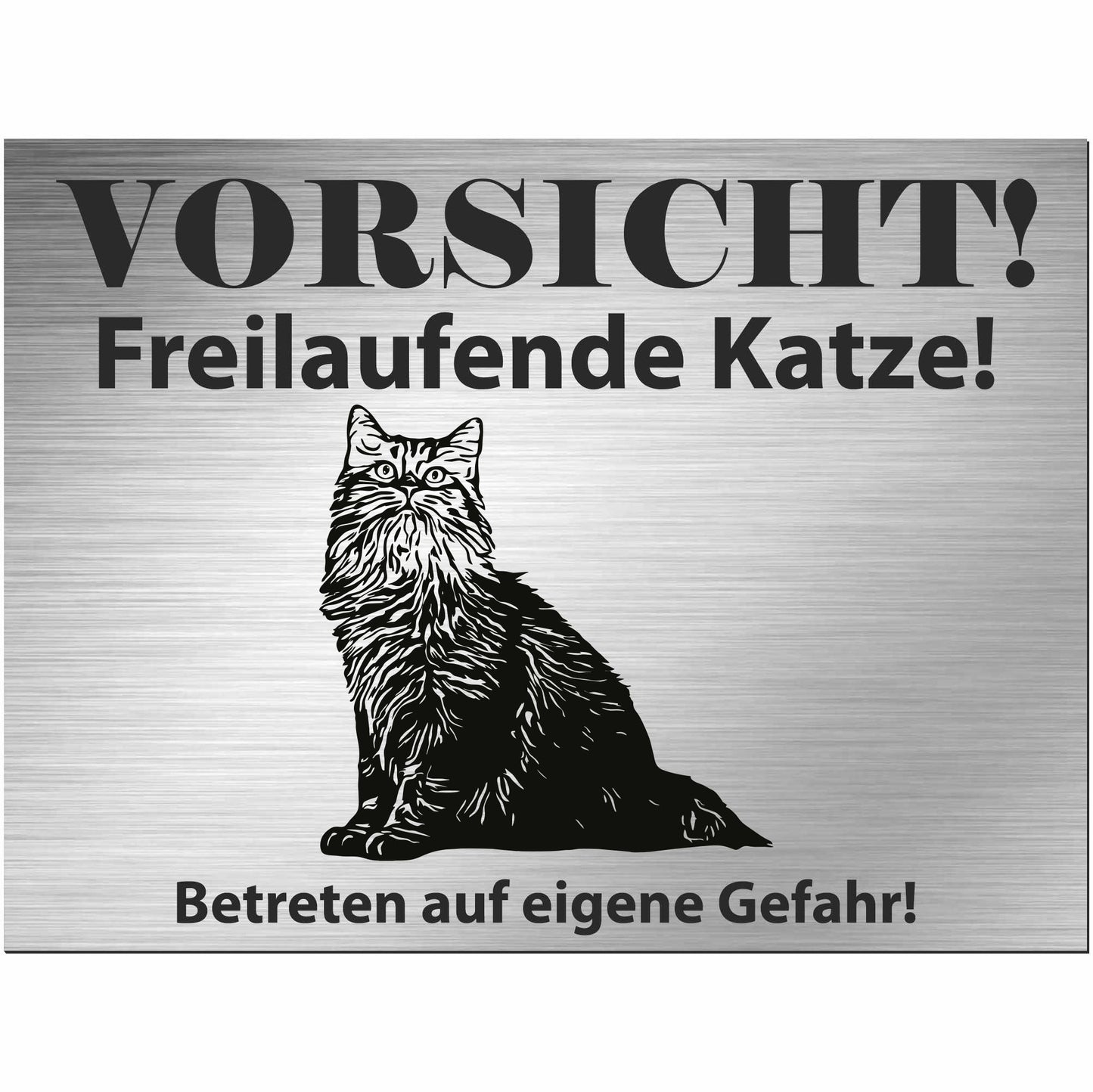 amerikanische Bobtail-Katze - Schild bedruckt - Spruch - Deko Geschenkidee