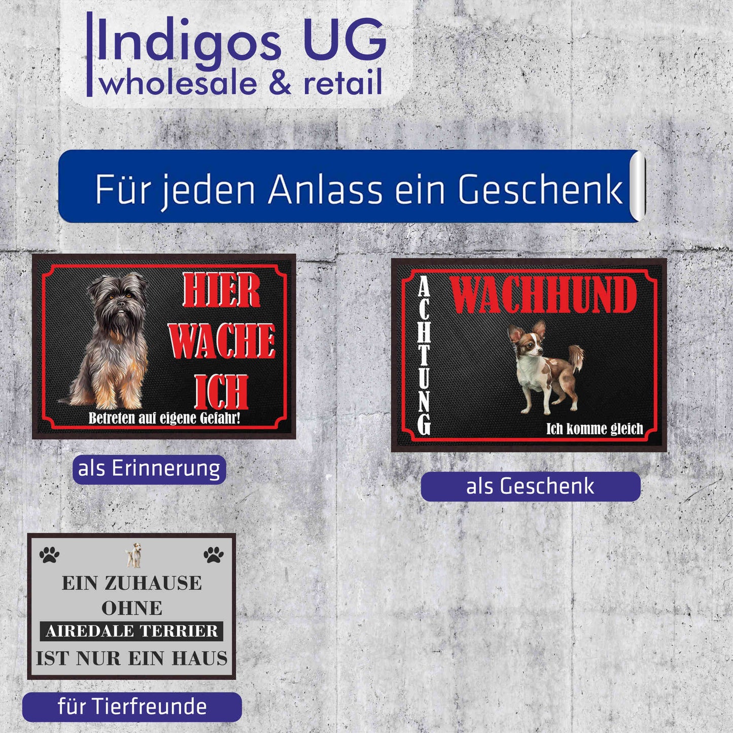 Fussmatte Hund - Goldendoodle - 50x35 cm mit lustigem Spruch