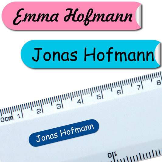 Namensaufkleber für Schule & Kindergarten - 36 x 7 mm - 150 Stück
